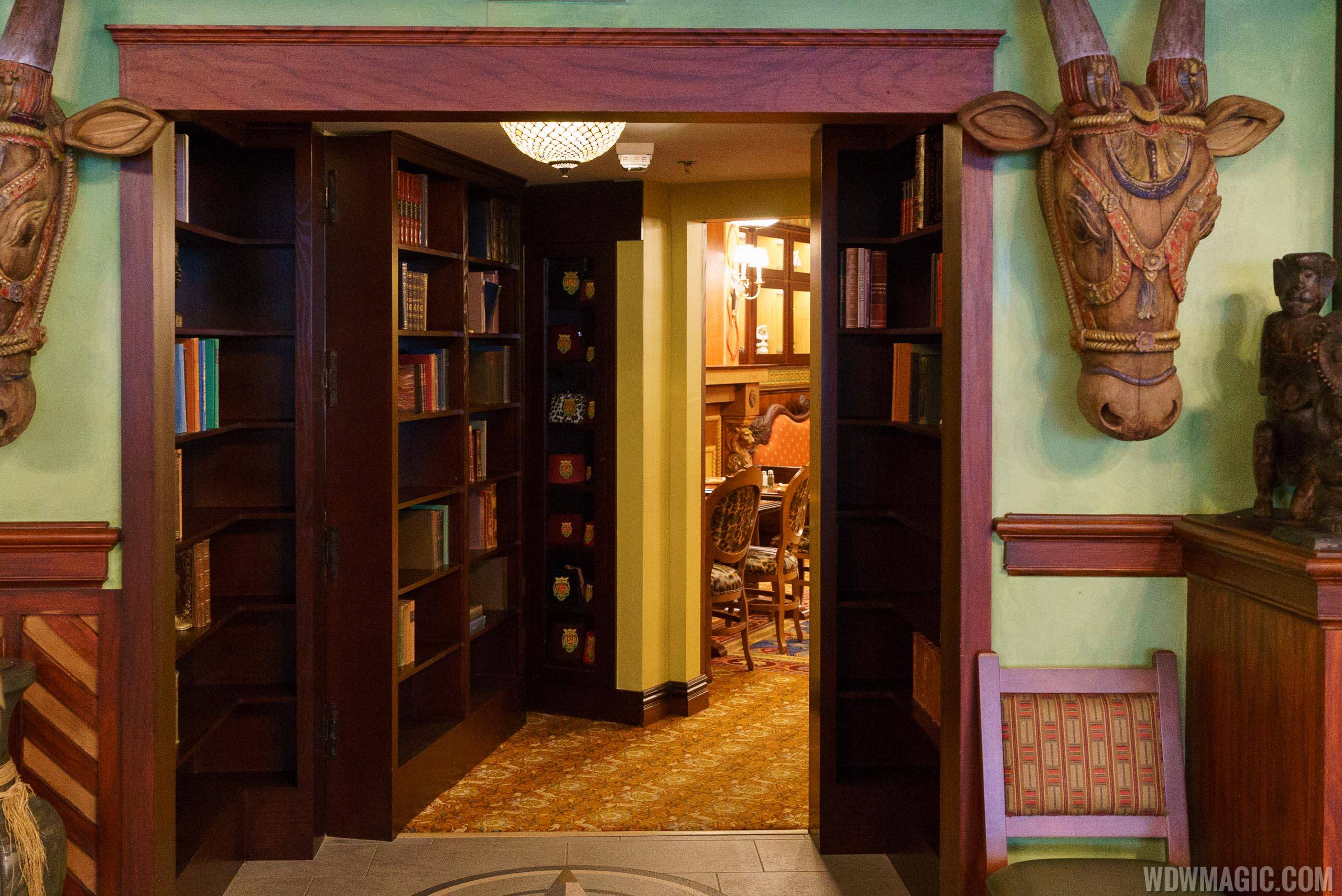 Jungle Cruise Skipper Canteen - Hidden bookcase through to S.E.A. room