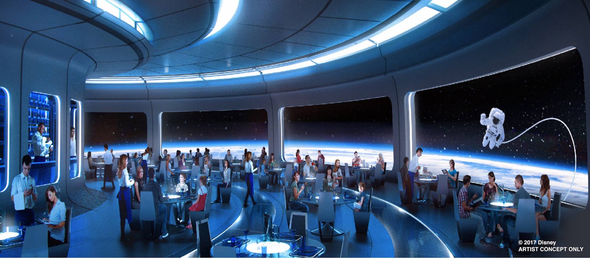 New Space Restaurant dining experience at Epcot's Future World