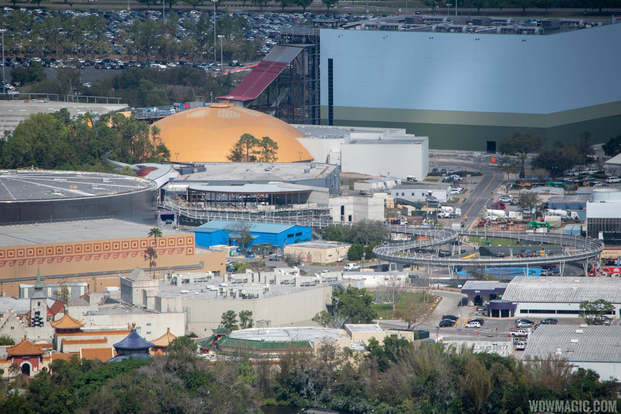 Epcot Space Restaurant construction - February 2019