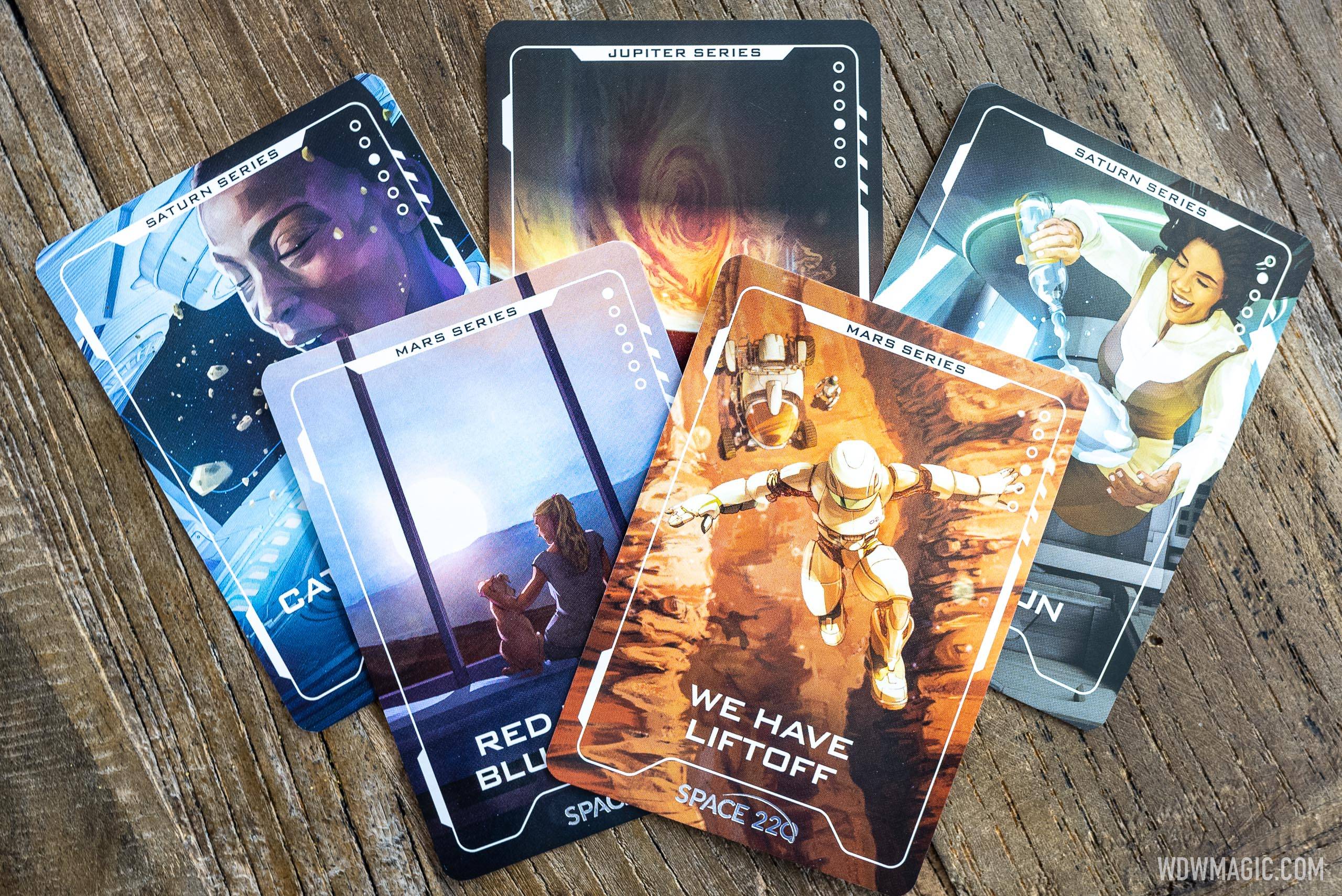 The new 2022 Space 220 Trading Cards Series features Saturn, Jupiter and Mars.