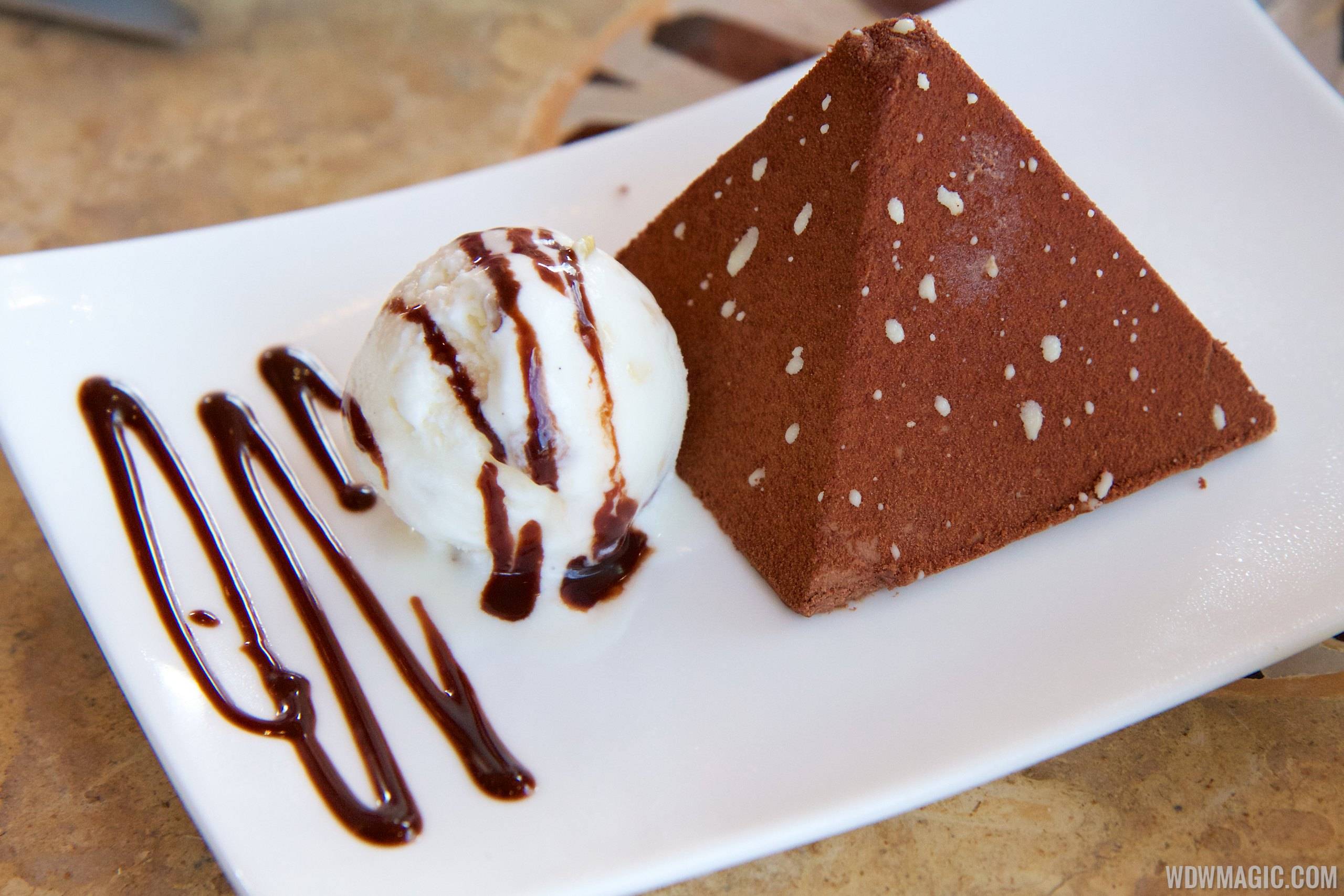 Spice Road Table - Chocolate Pyramid with almond ice cream $7