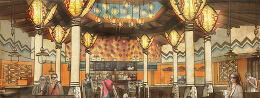 PHOTO - Concept art of the new Starbucks being built at Disney's Animal Kingdom
