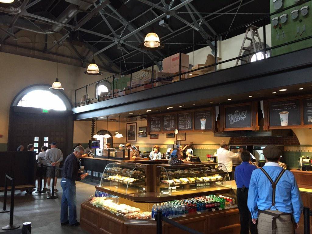 PHOTO - First look inside the new Trolley Car Cafe Starbucks at Disney's Hollywood Studios