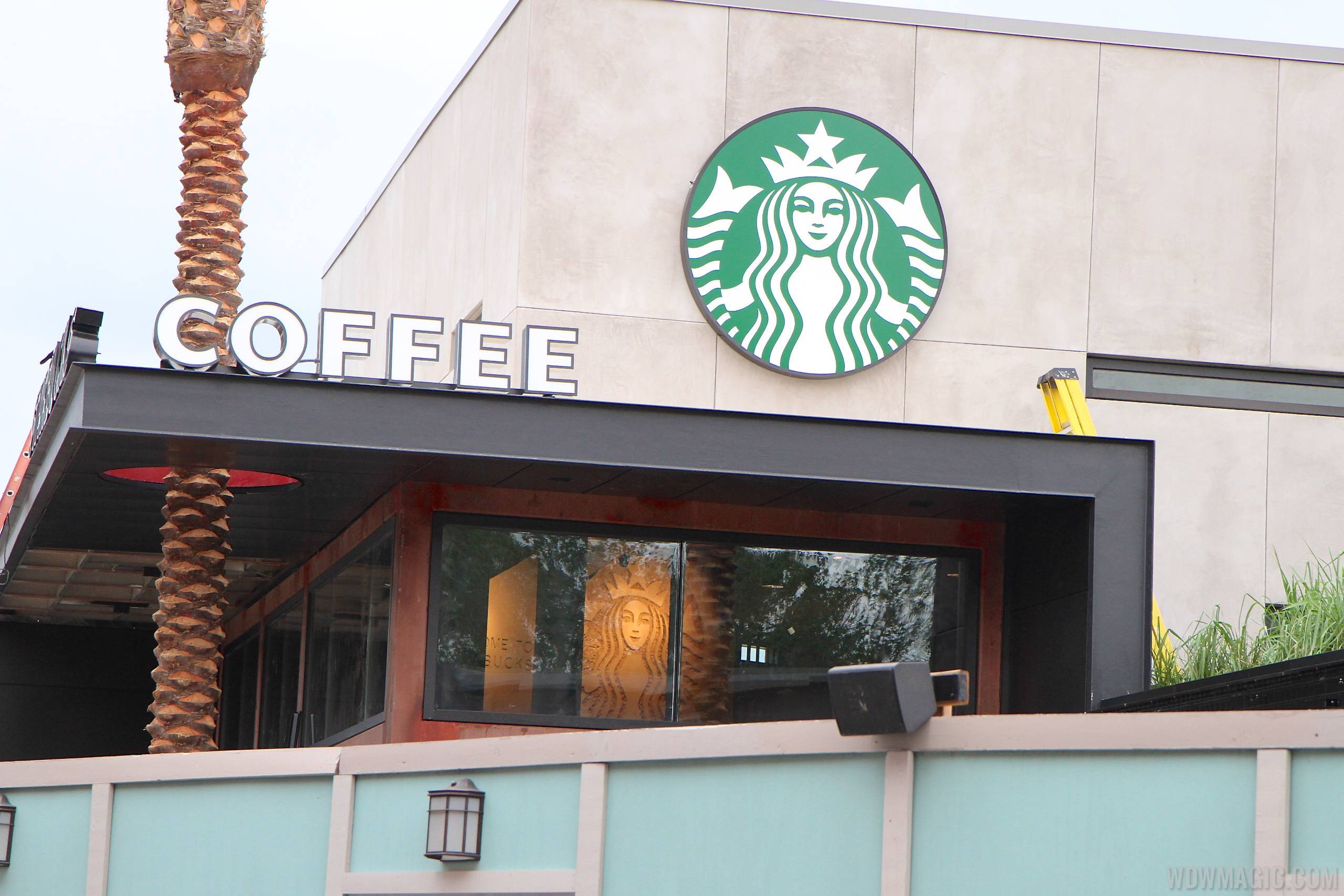 PHOTOS - Signs up as Starbucks West Side nears opening