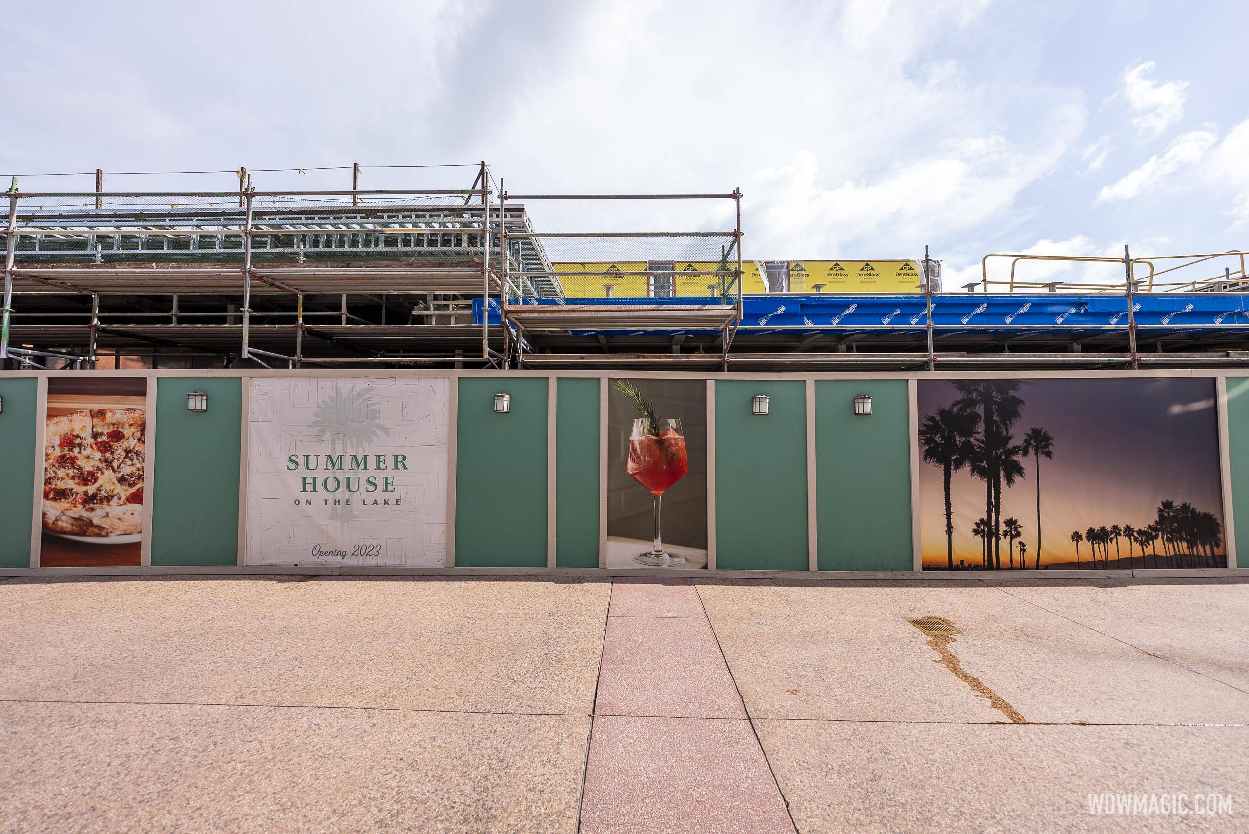 Latest look at construction progress on 'Summer House on the Lake' at Disney Springs