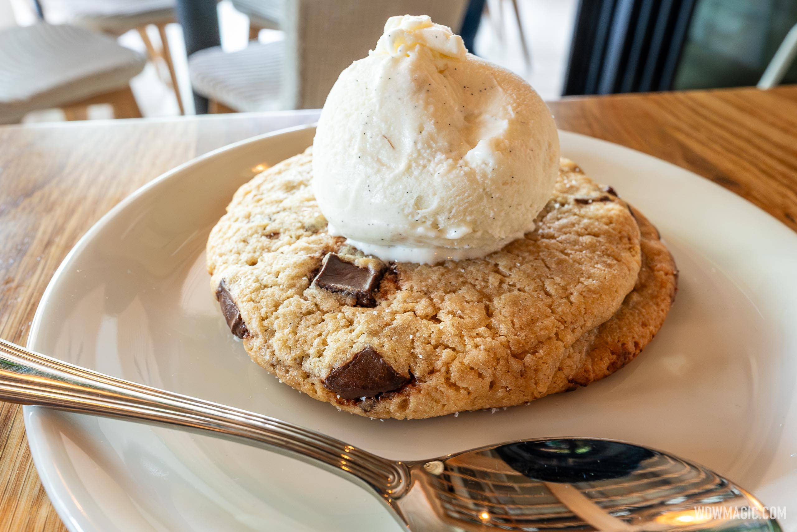 Warm Chocolate Chip Cookie with Ice Cream