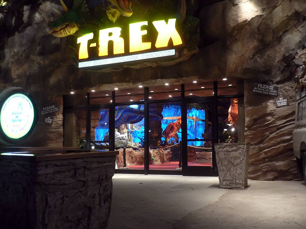 T-Rex opening date signage