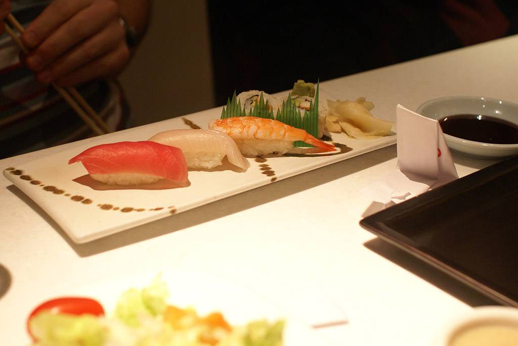 Sushi Sampler - Tuna, Yellow Tail, Shrimp Nigiri