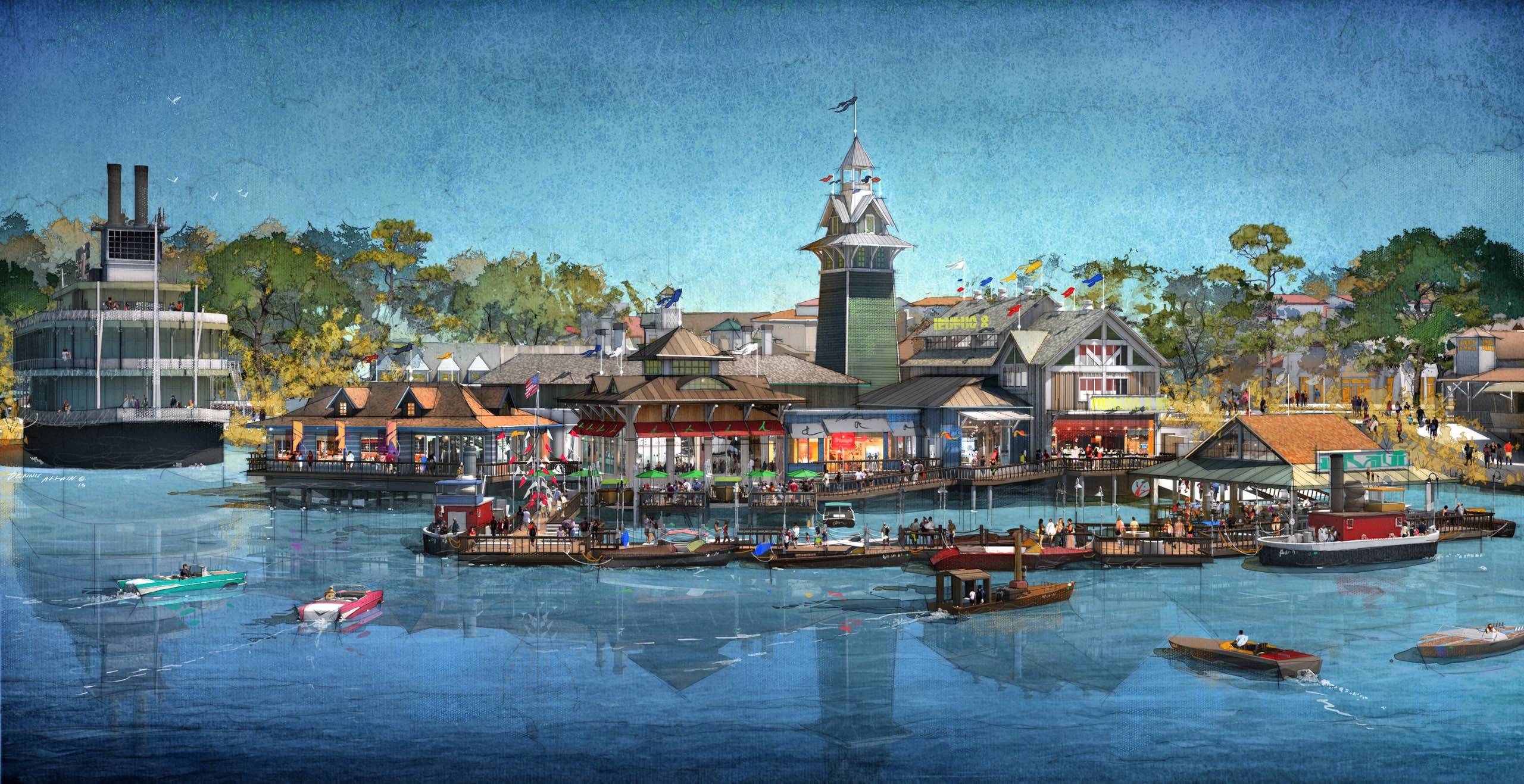 The BOATHOUSE concept art - Water view