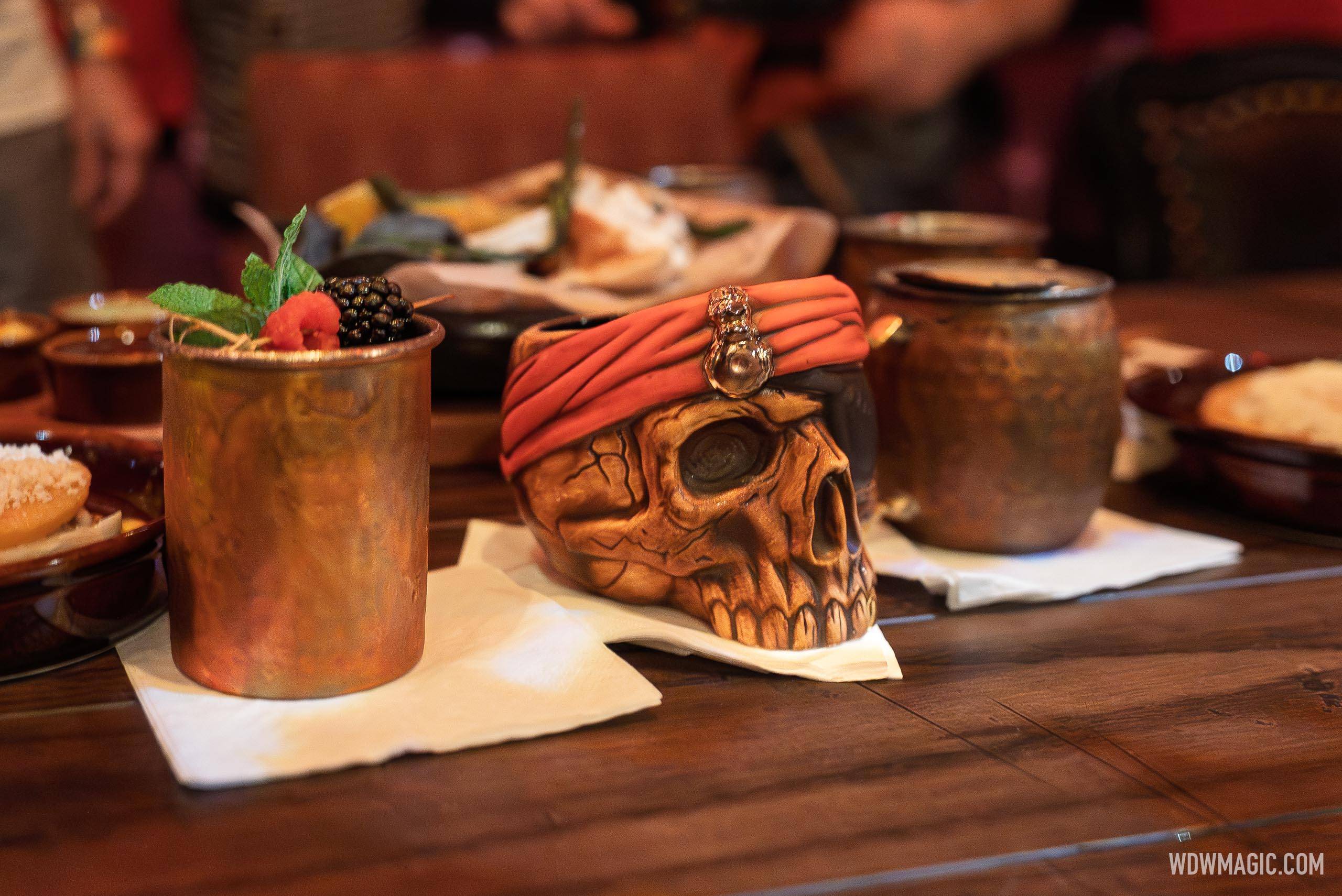 Plunderer&rsquo;s Punch in a Souvenir Pirate Skull Mug