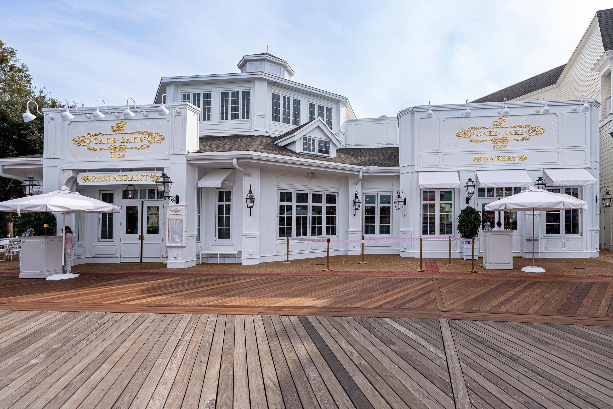 The Cake Bake Shop Bakery exterior at Disney's BoardWalk