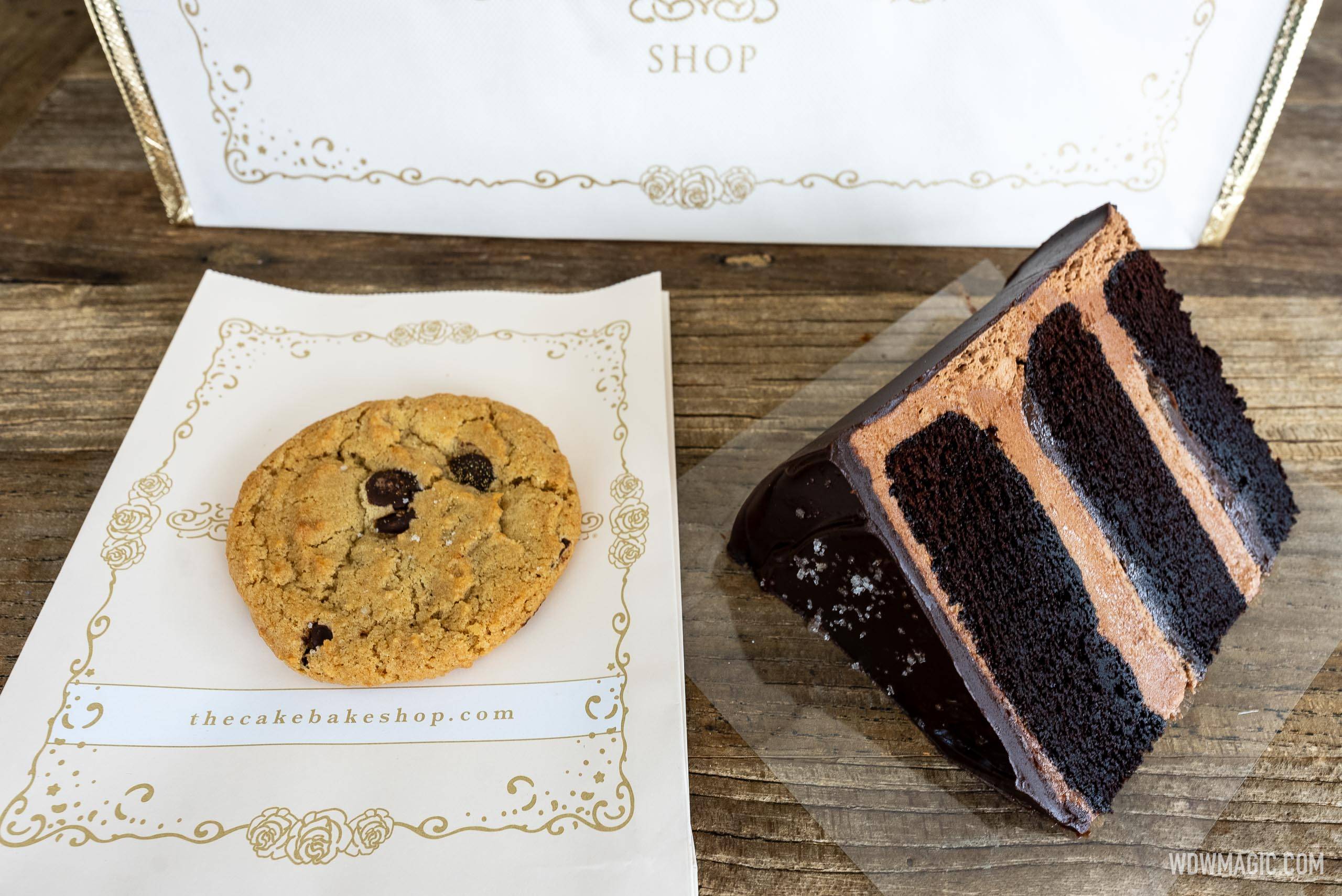 The Cake Bake Shop Chocolate Chip Cookie and Gwendolyn's Famous Earl's Court Chocolate Cake