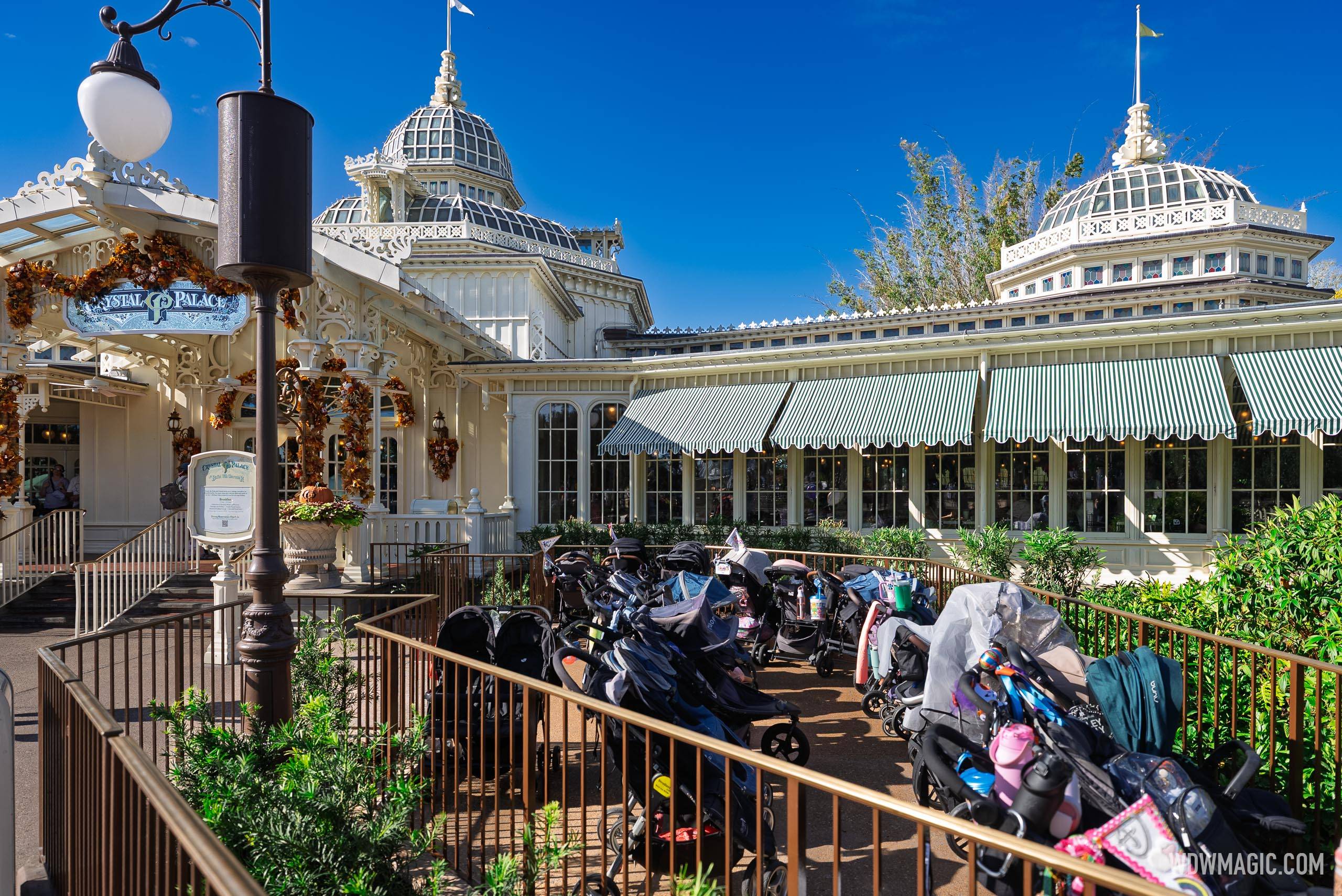 Crystal Palace Gets a New Dedicated Stroller Parking Area at Magic Kingdom
