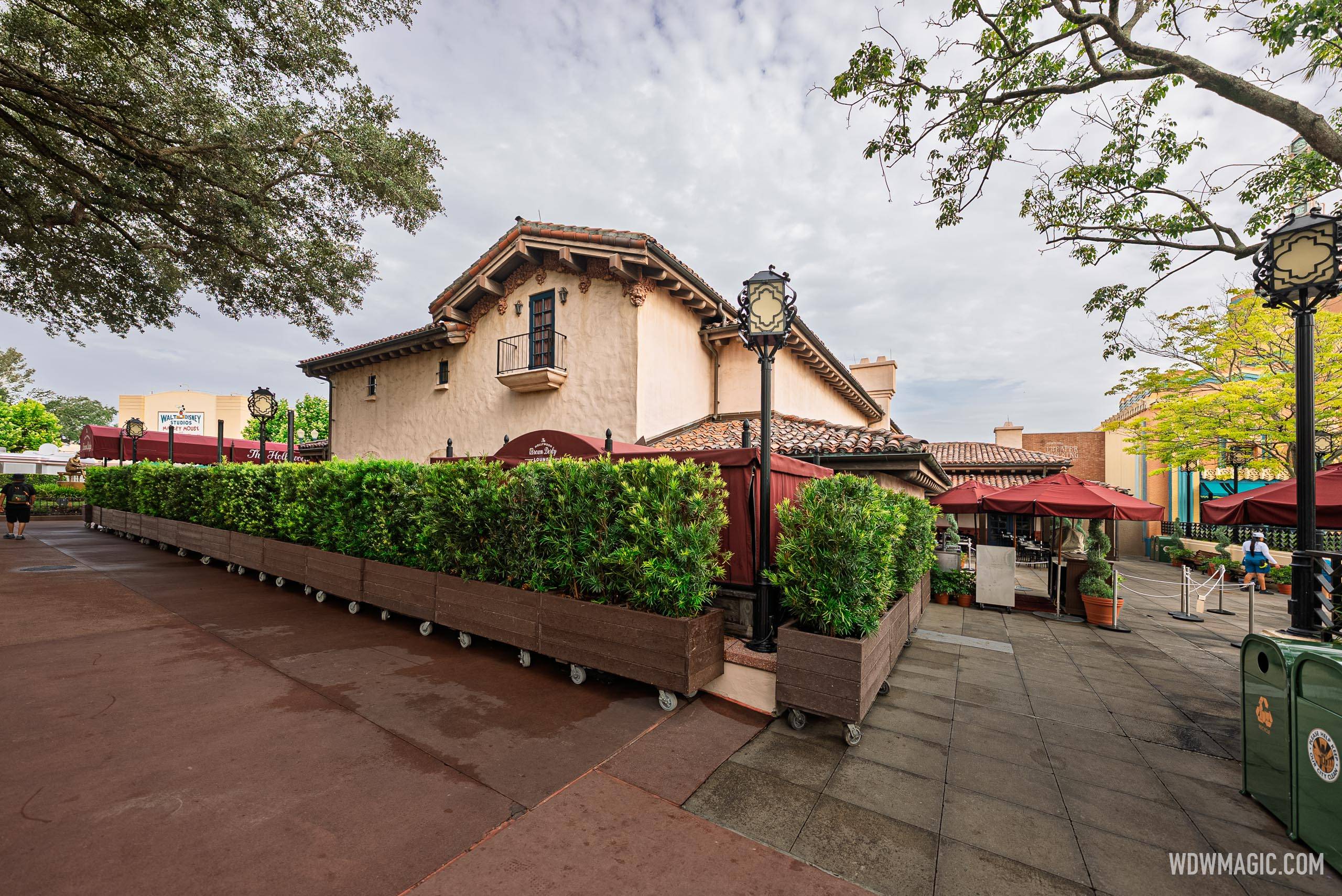 The Hollywood Brown Derby Lounge Patio Moves to Former Starring Rolls Spot During Refurb