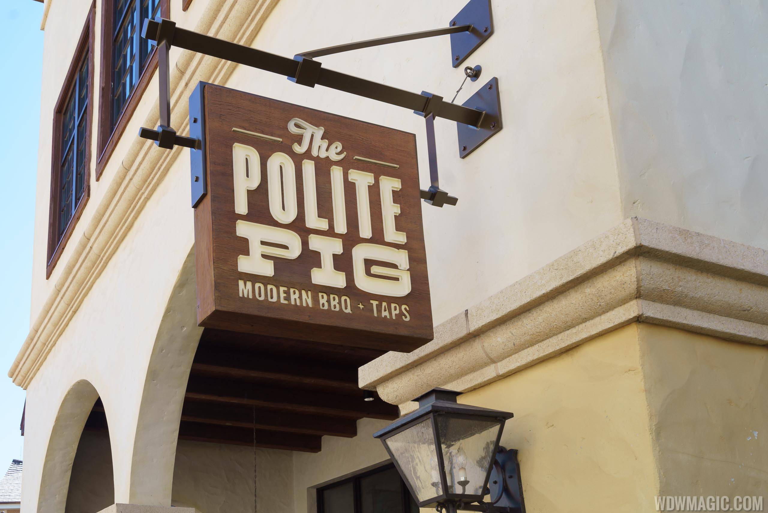 The Polite Pig sign