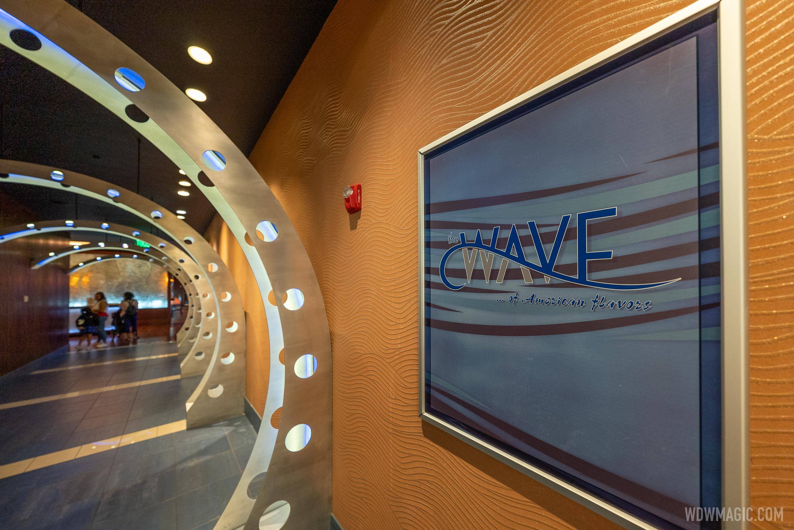 Menus for The Wave restaurant - opening today at the Contemporary Resort