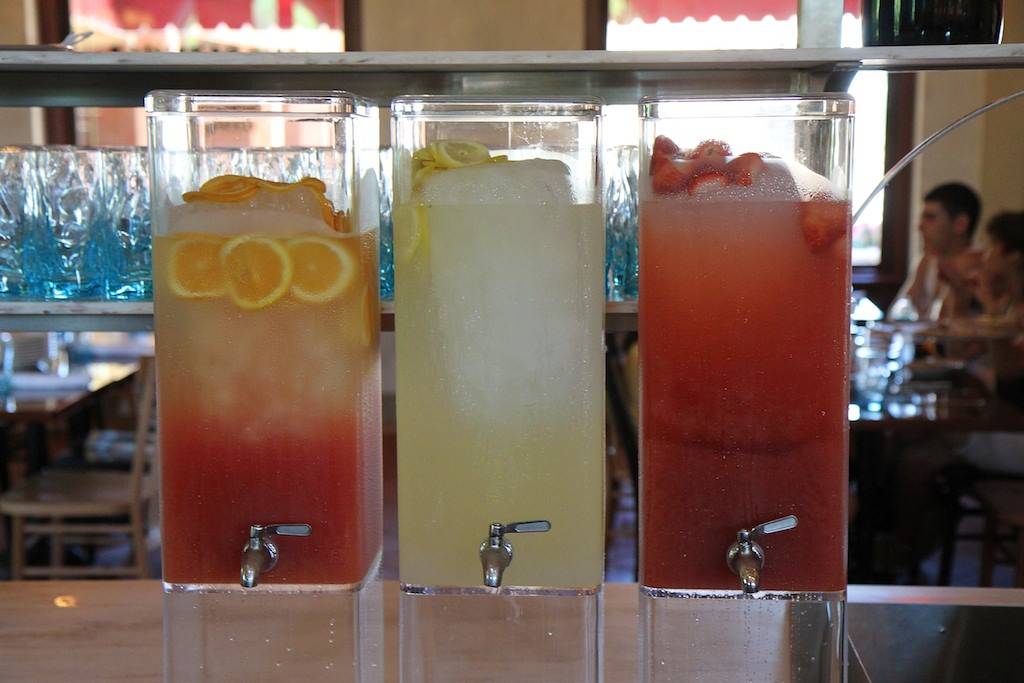 Acqua Fresca coolers - strawberry, limonata, blood orange