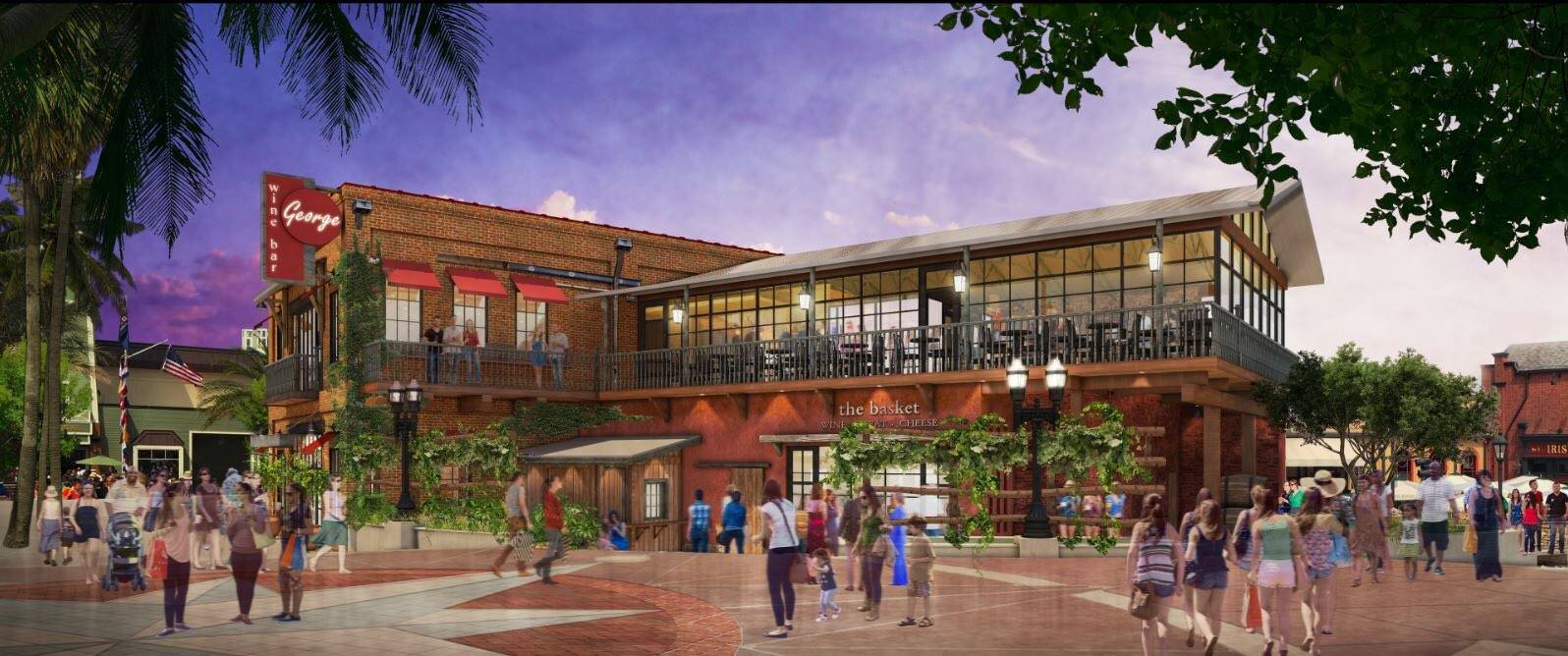 PHOTO - New concept art shows inside of Wine Bar George at Disney Springs