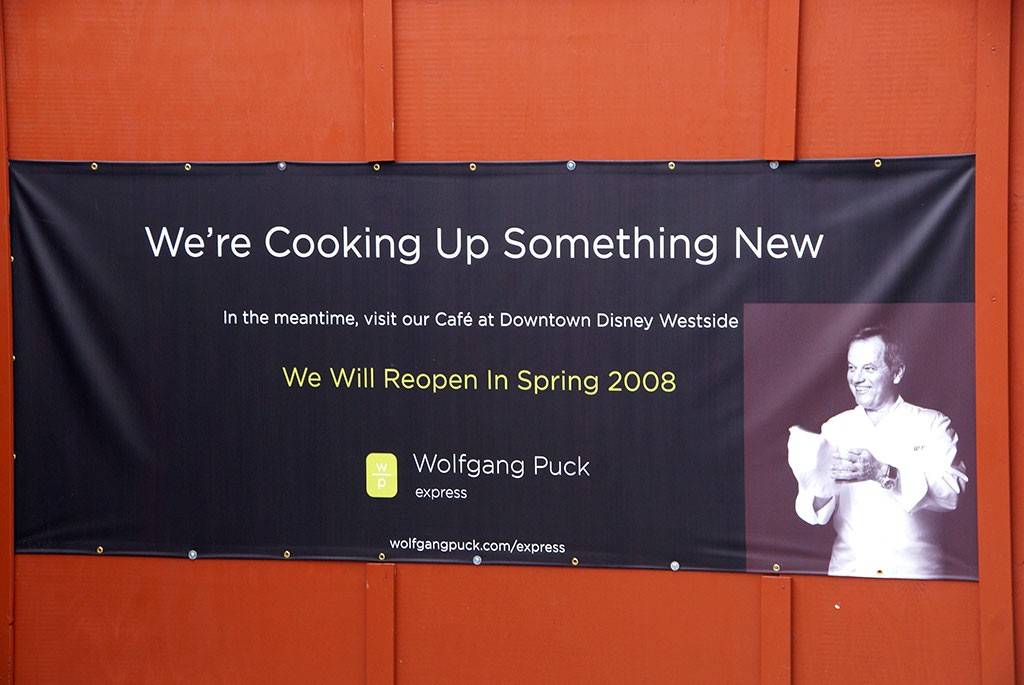 Wolfgang Puck Express Marketplace location closed and under major refurbishment until Spring 2008