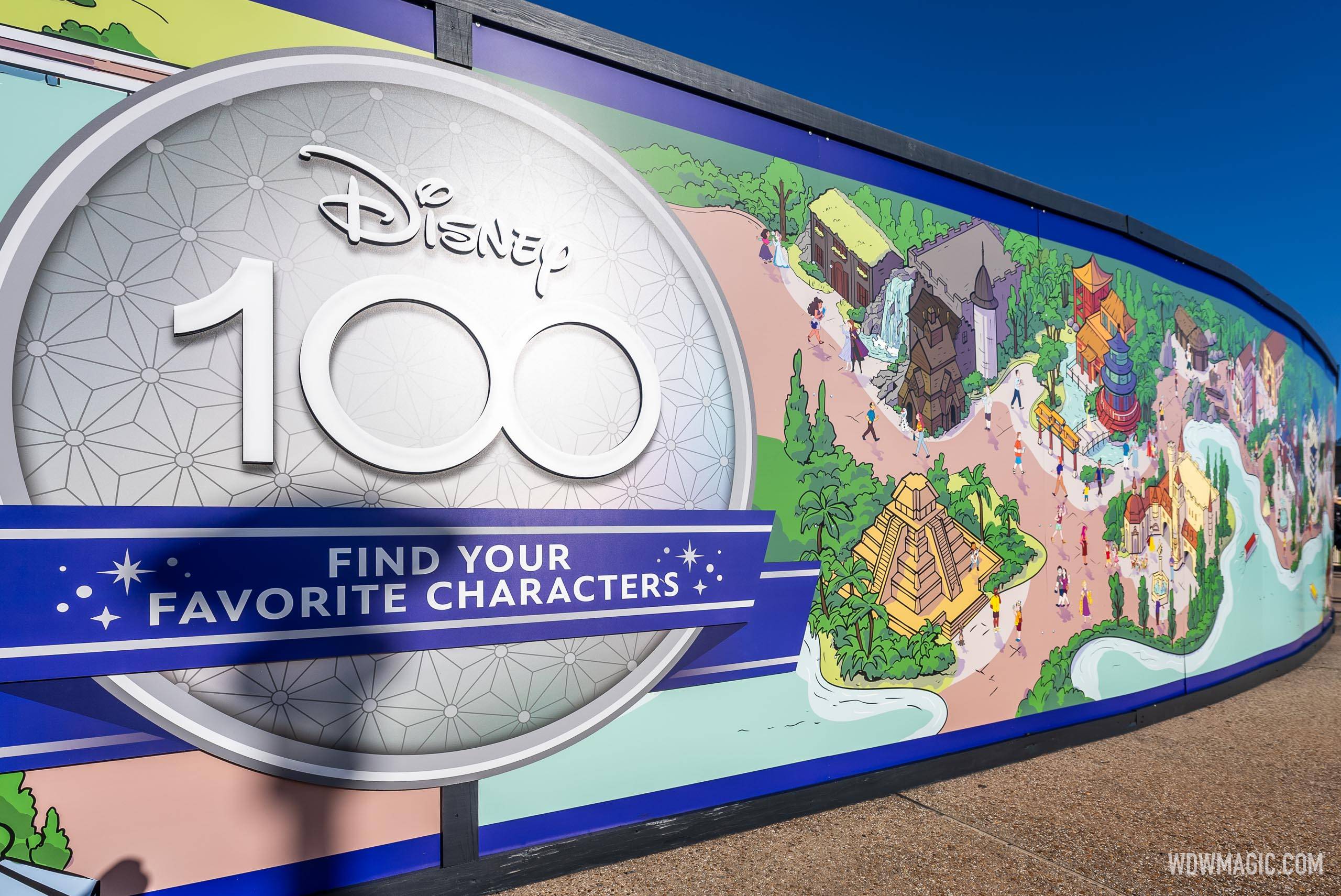 Disney100 EPCOT Character mural