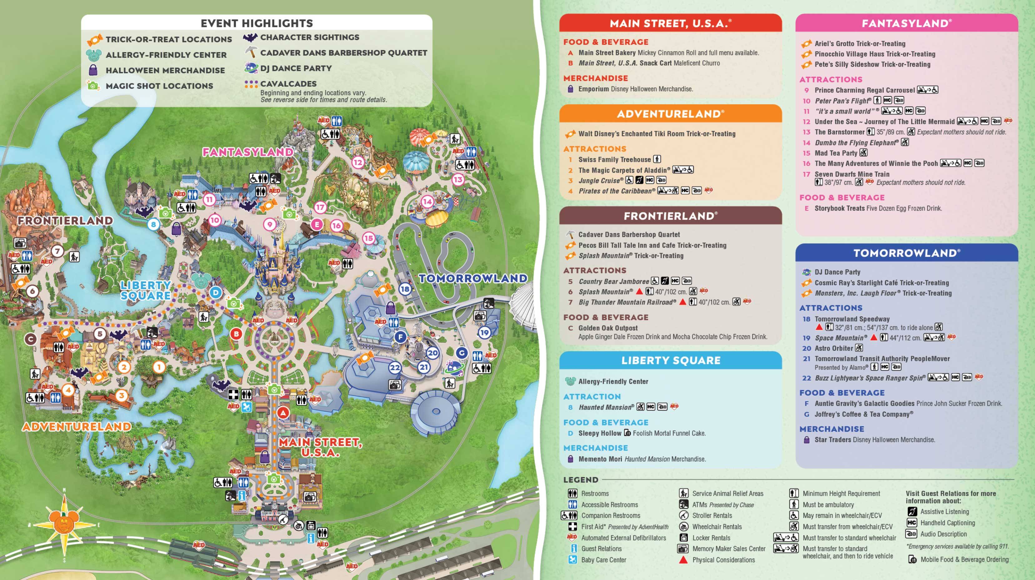 Disney After Hours BOO BASH Guide Map