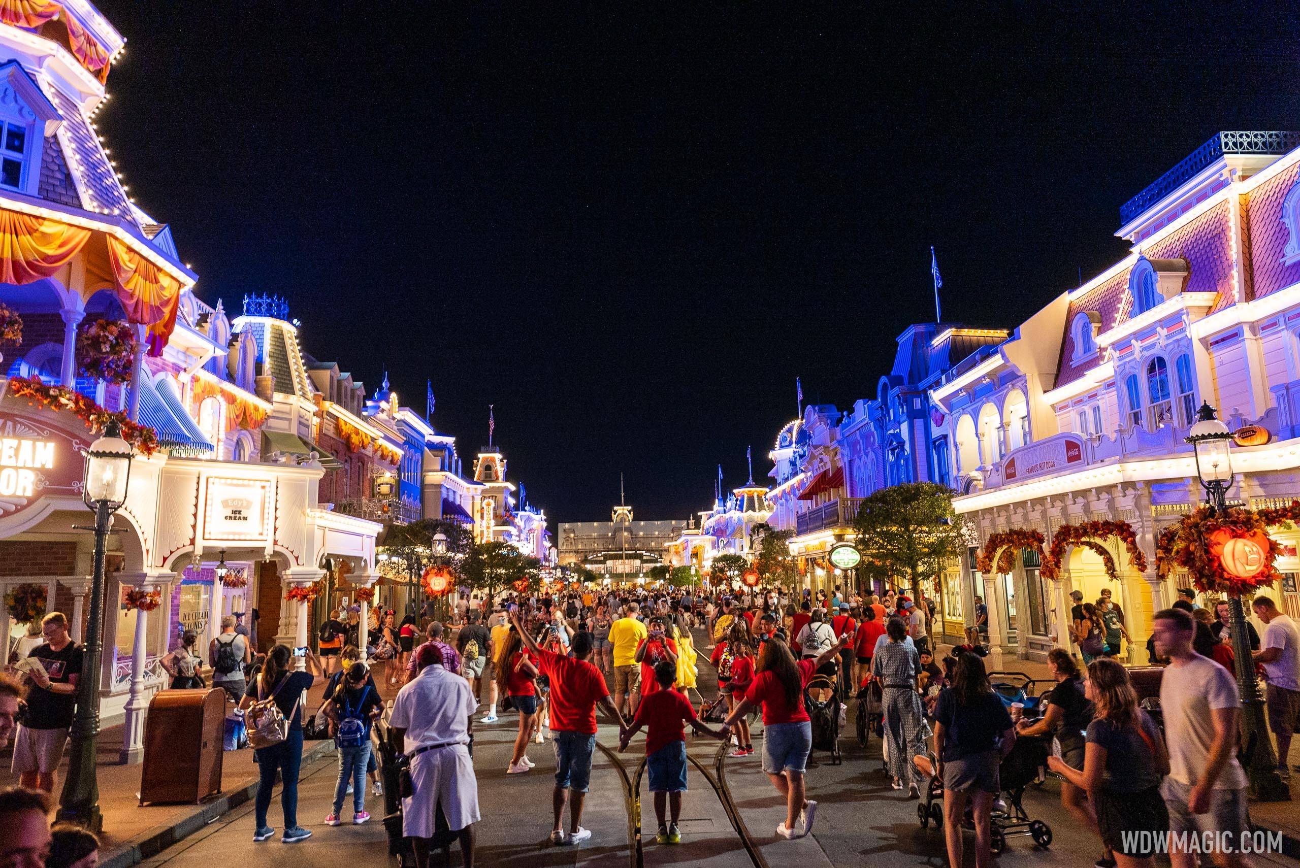Day guests moved towards the exit as Disney After Hours BOO BASH begins
