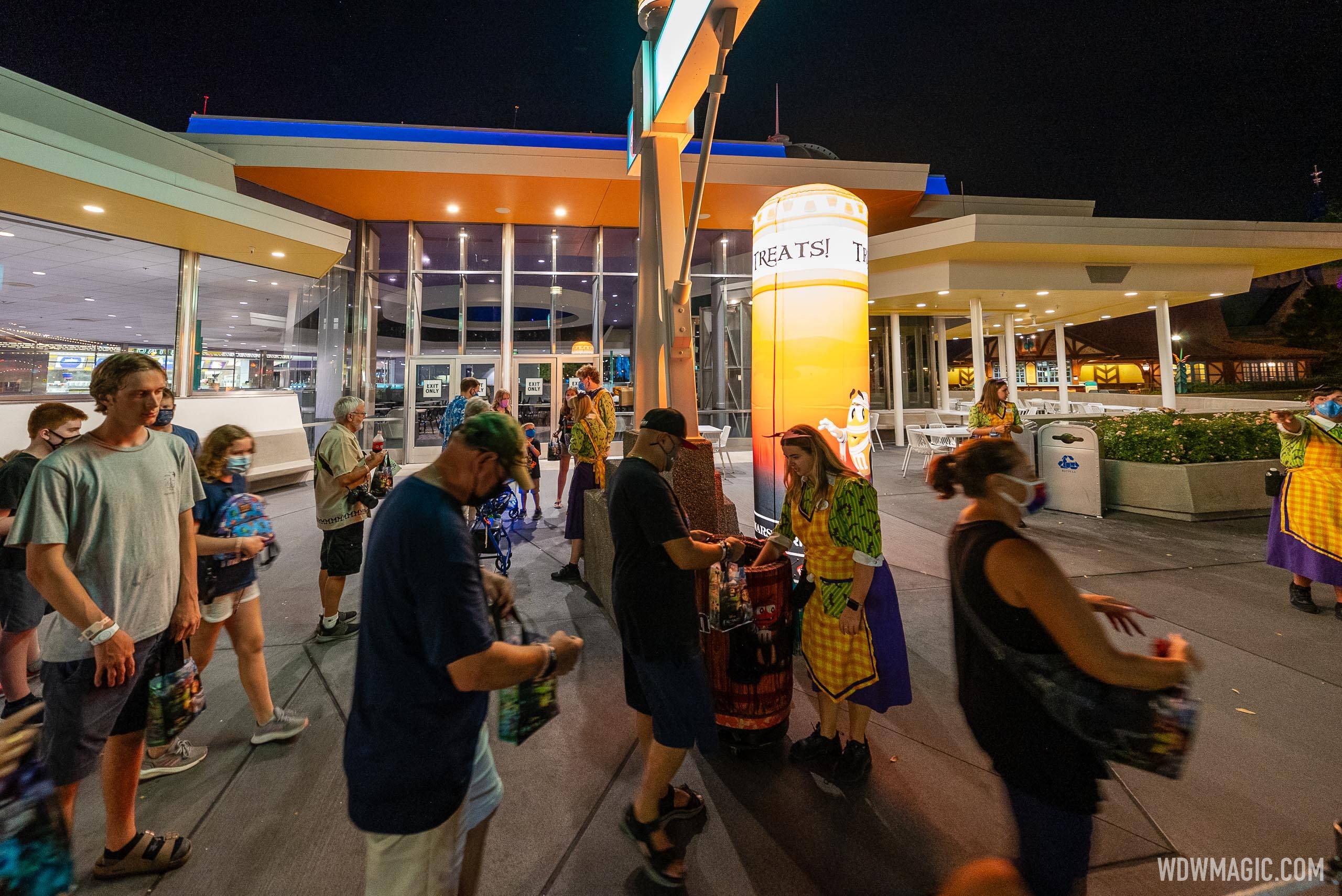 Trick or Treat Station in Tomorrowland at Disney After Hours BOO BASH