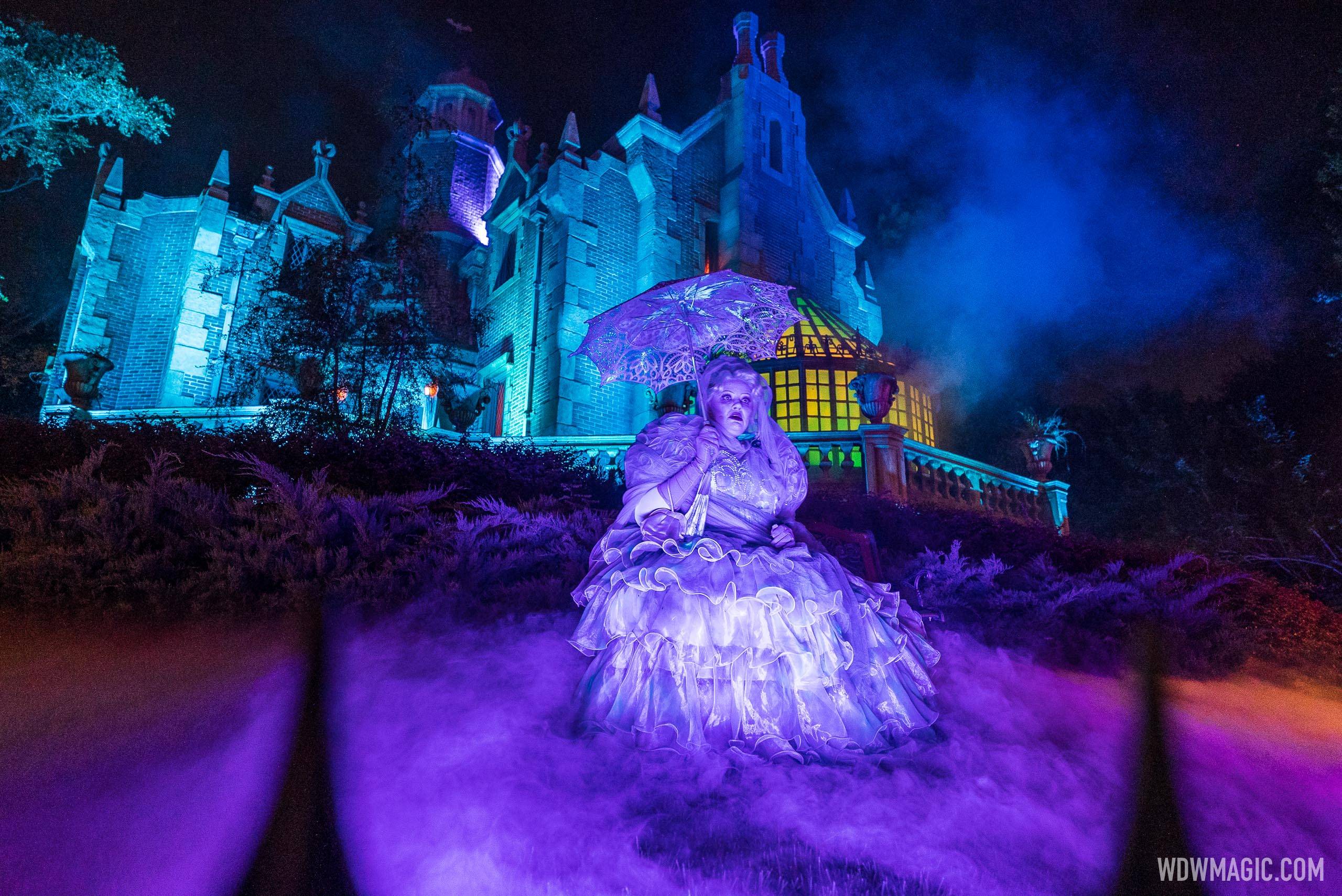 Miss Carlotta at Haunted Mansion will be appearing at Mickey's Not-So-Scary Halloween Party