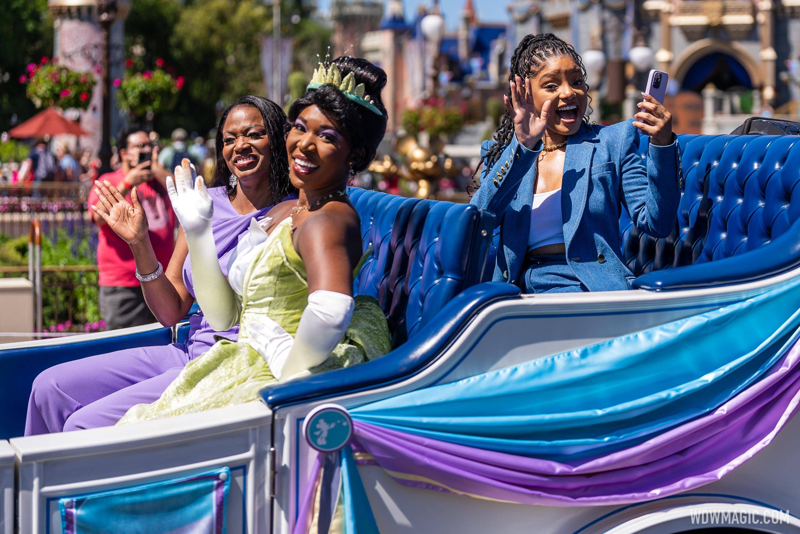 The Little Mermaid star Halle Bailey joins the Disney Dreamers Academy in a special cavalcade at Magic Kingdom
