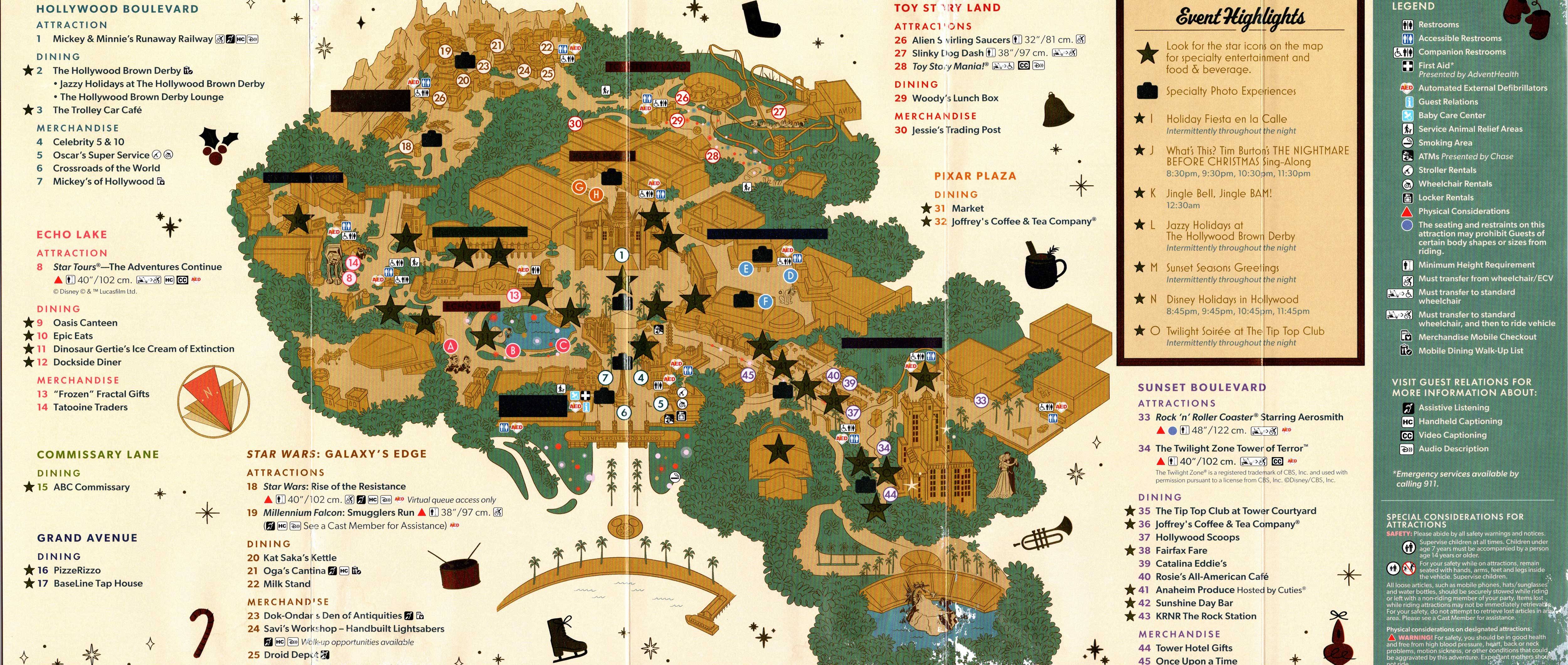 2023 Disney Jollywood Nights guide map