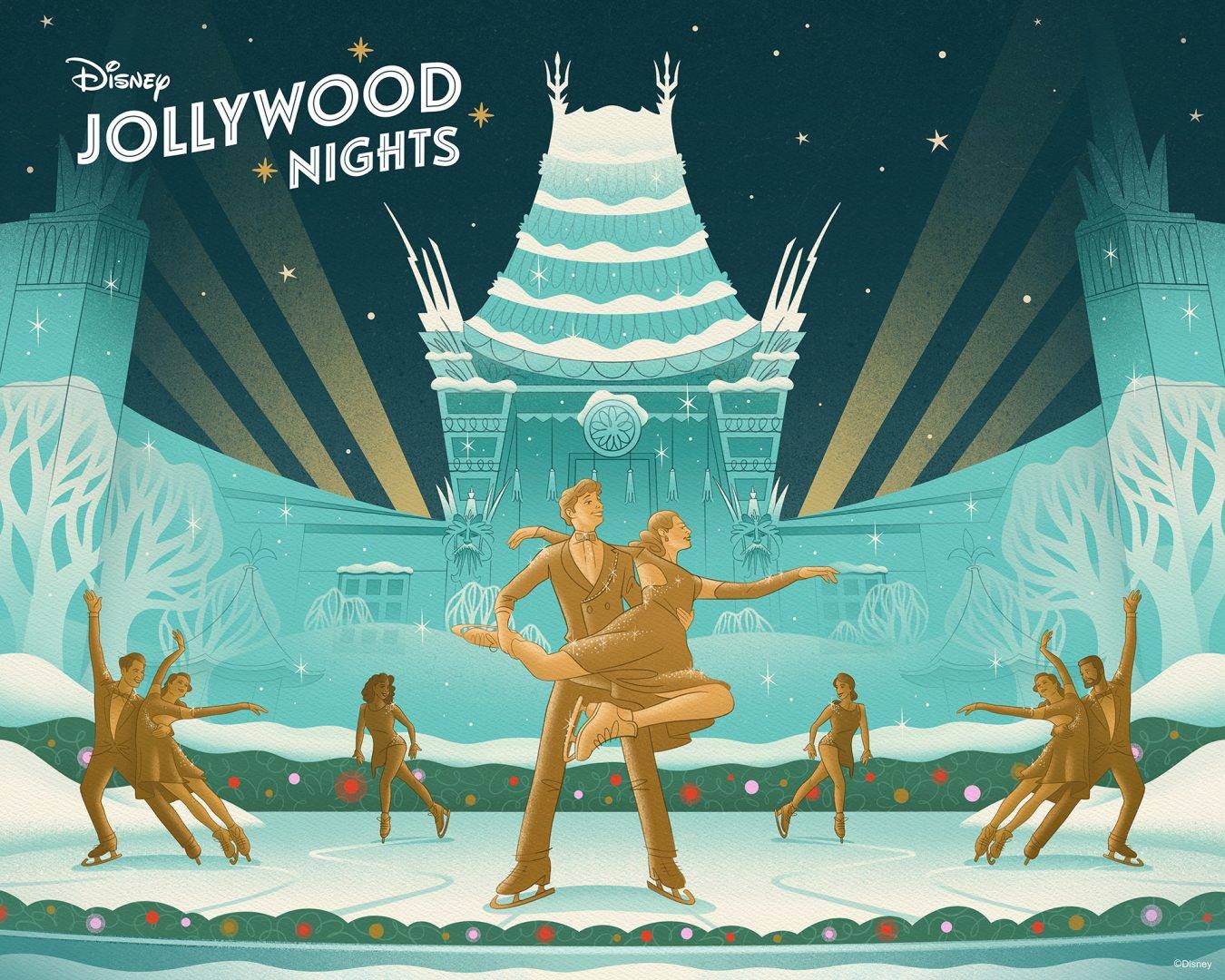 Disney Jollywood Nights Skating Show concept art