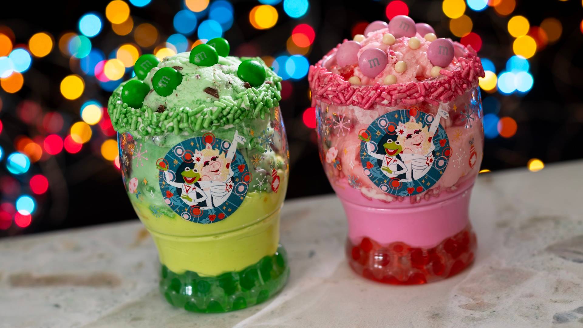 Kermit Mint Whirl and Miss Piggy Strawberry Glam