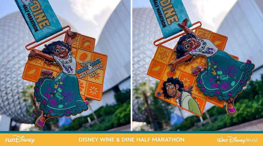 Figment and Encanto Medals revealed for 2023 Disney Wine and Dine Half Marathon Weekend