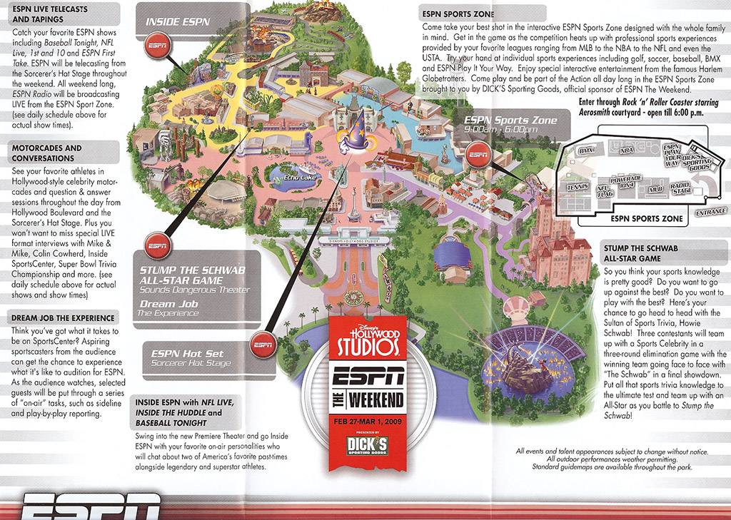 2009 ESPN The Weekend map
