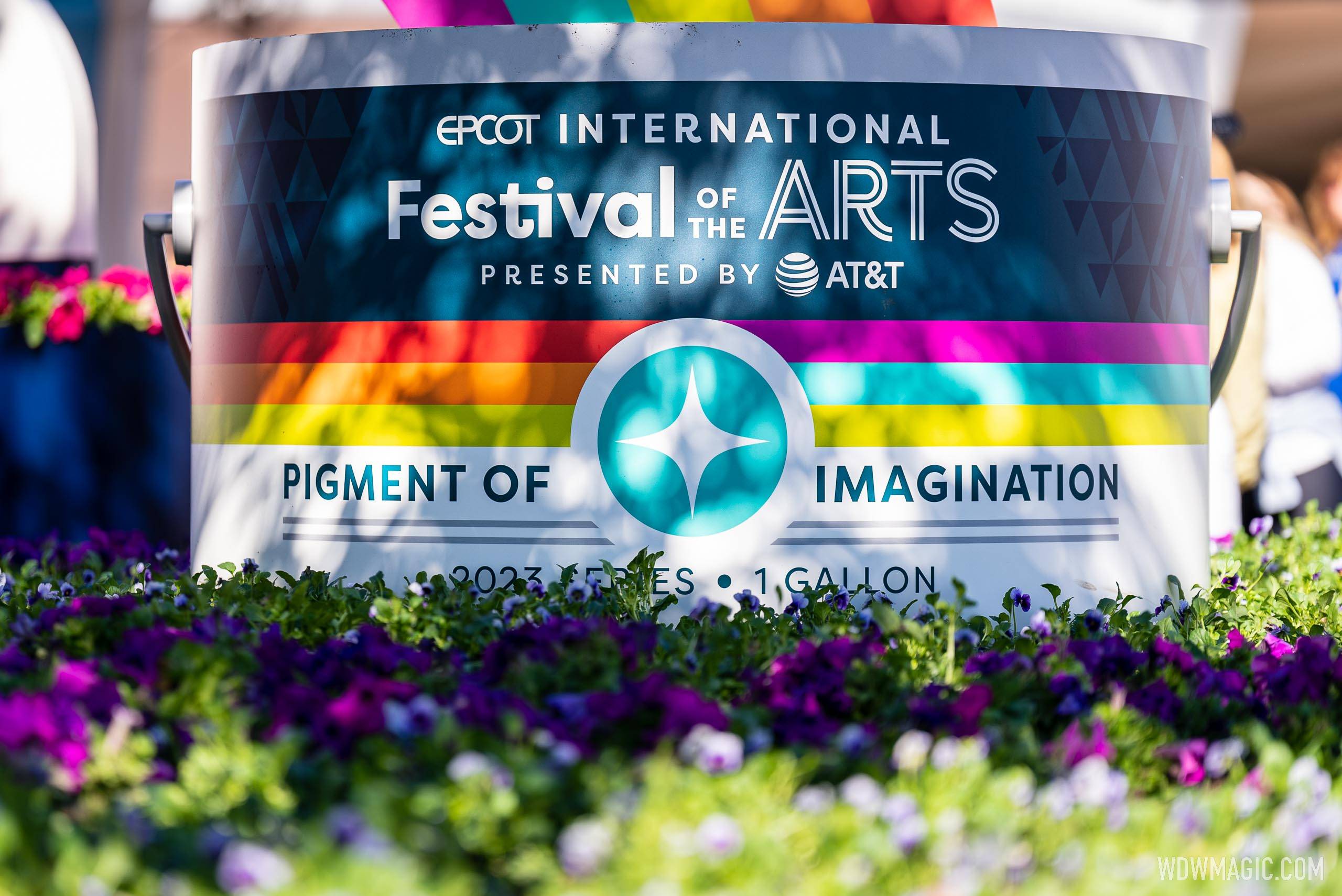 2023 EPCOT International Festival of the Arts main entrance decor 