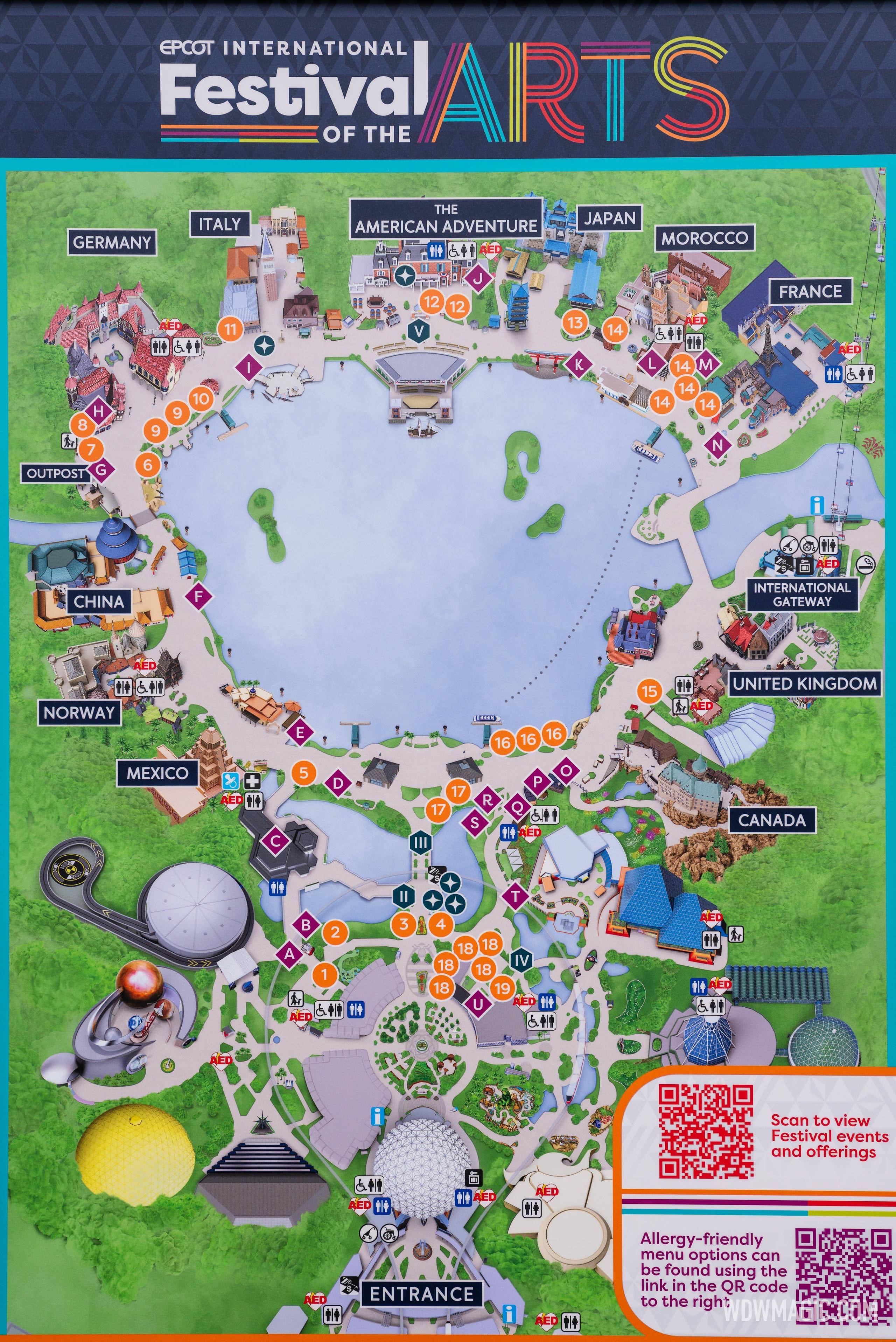 2025 EPCOT International Festival of the Arts Map