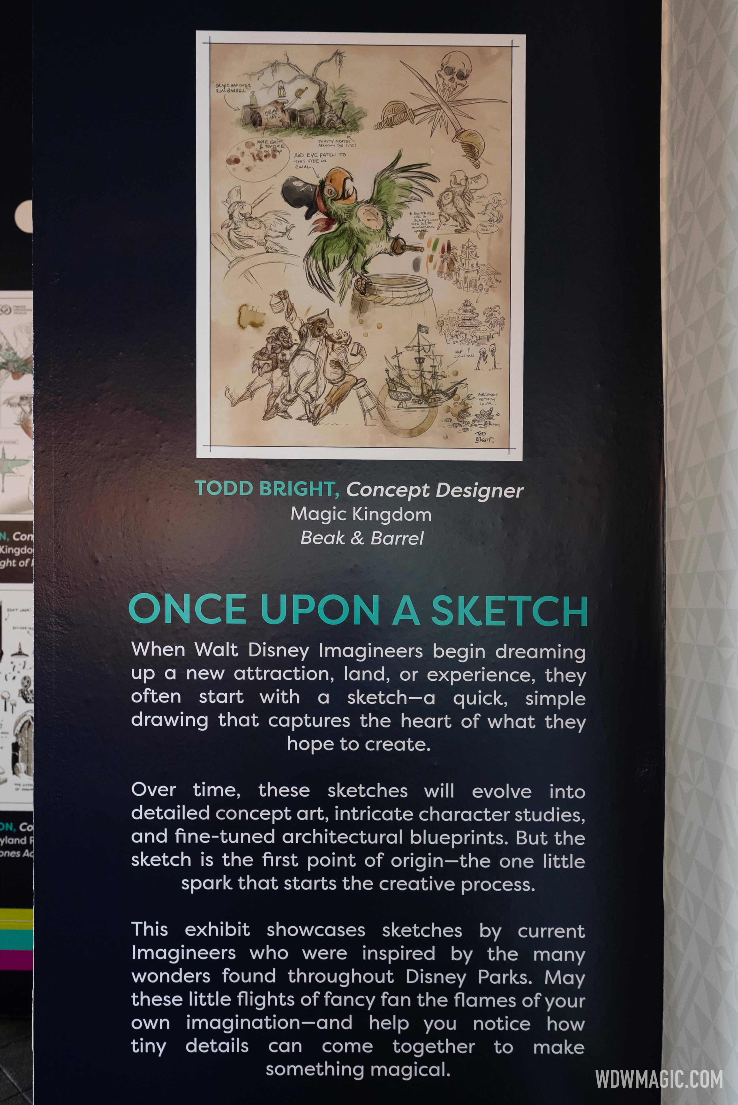 Drawing on Inspiration - Once Upon a Sketch Imagineering Concept Art Display