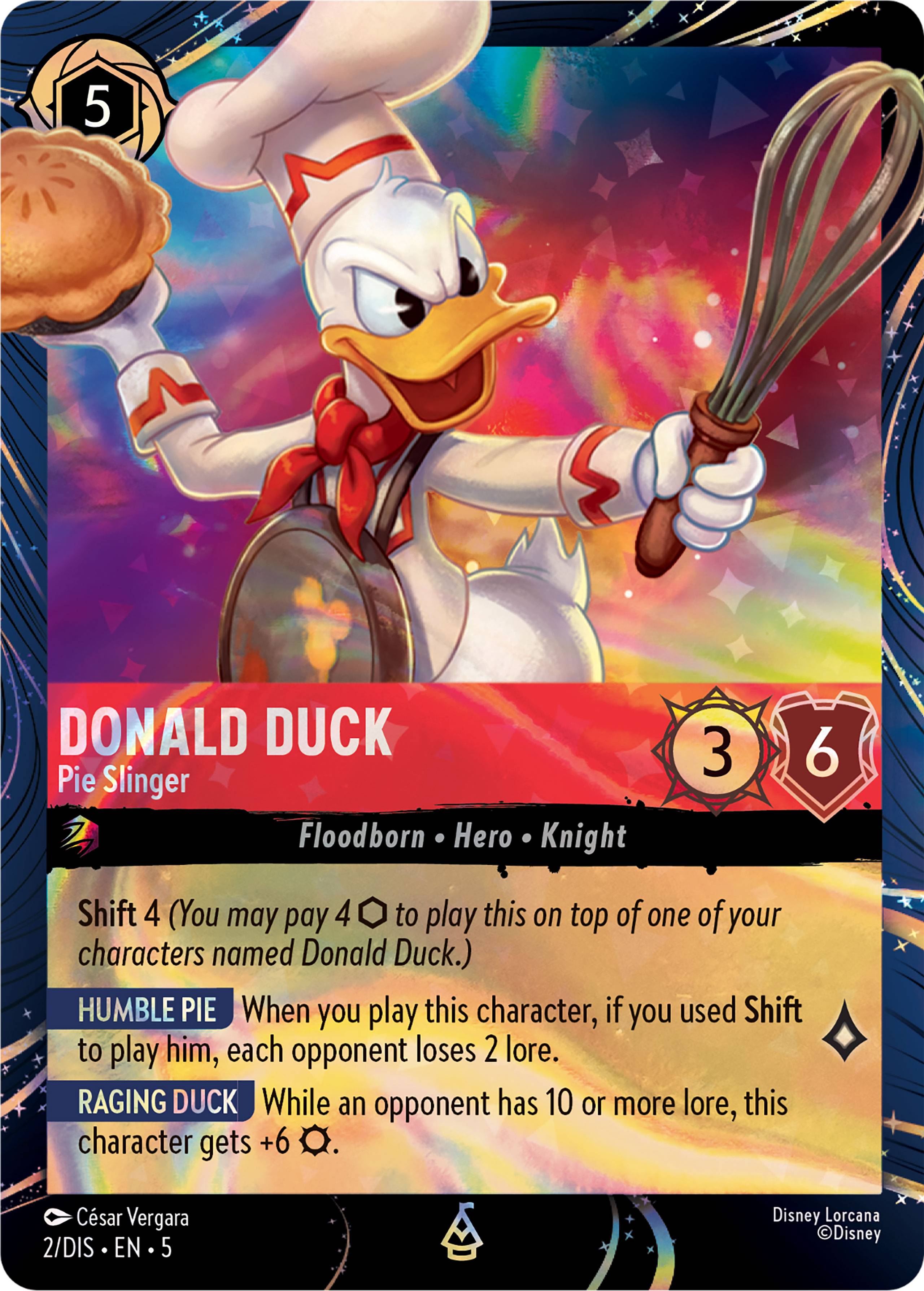Donald Duck – Pie Slinger Magical Places card