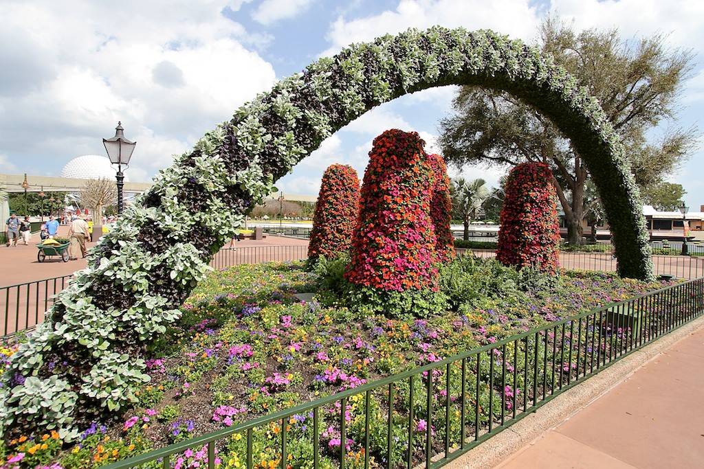The archway at the entrance to World Showcase