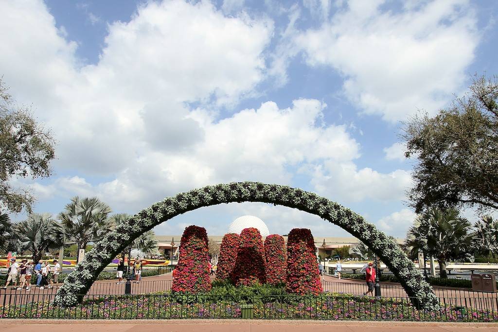Looking back towards Future World through the arch