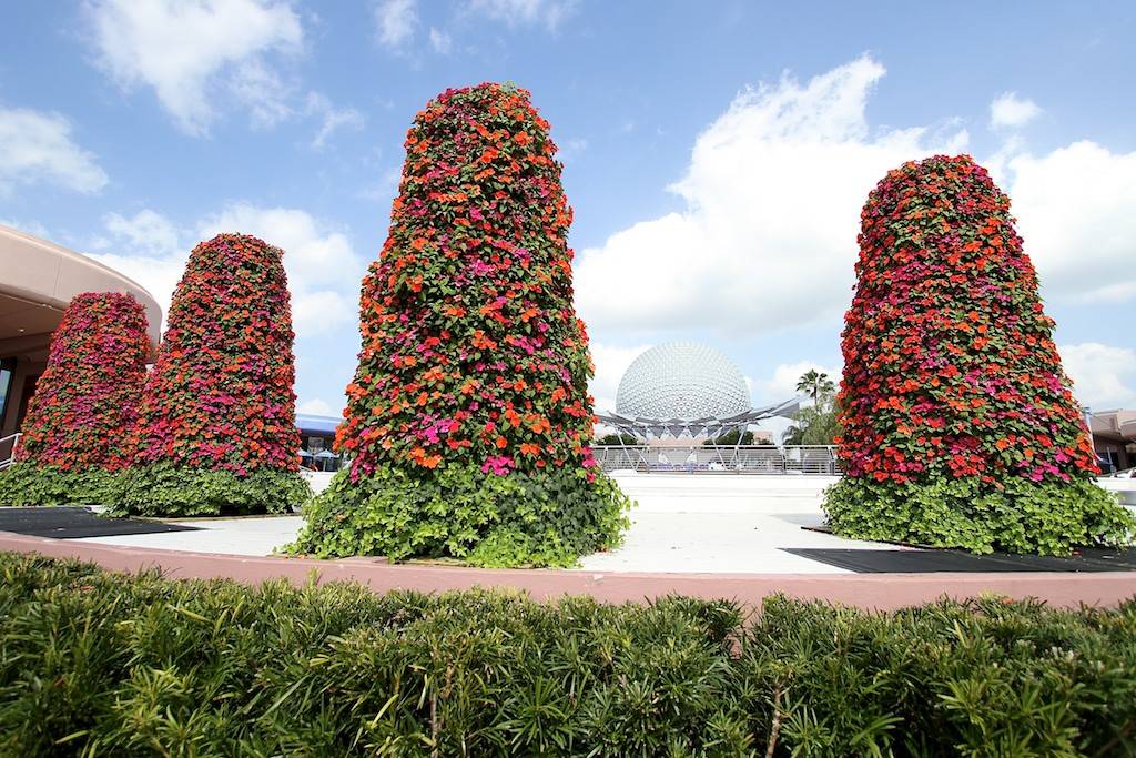 Flower Towers this year are located on the Fountain stage