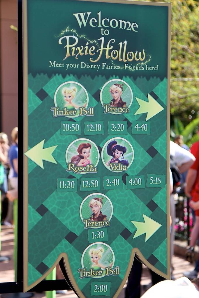 The schedule for meeting your favorite fairies