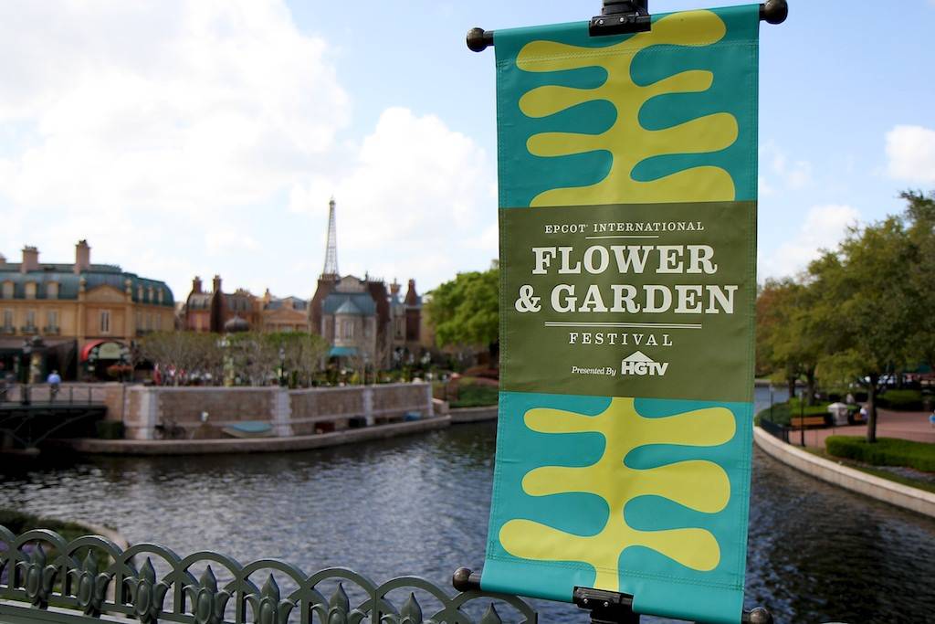 Flower and Garden signage infront of the France Pavilion