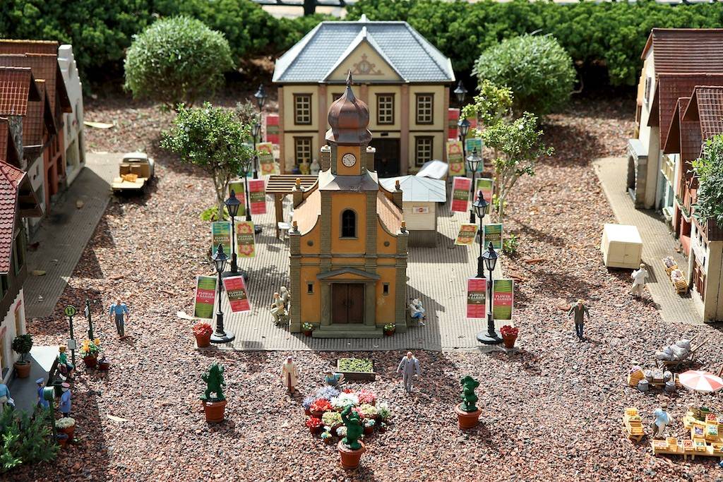 Even the Germany model railway is decorated for the festival