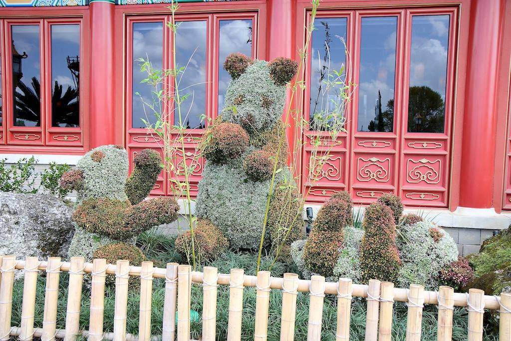 China's panda topiary