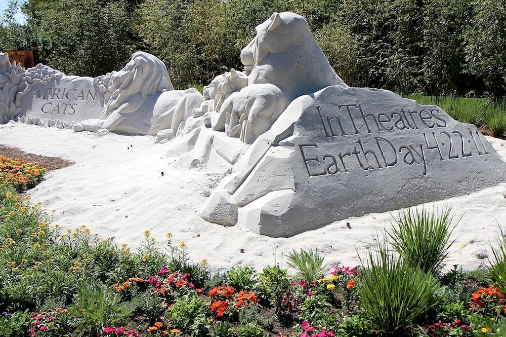 Completed Disney Nature sand sculpture
