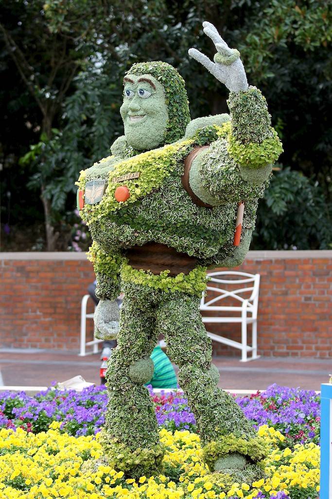 Buzz Lightyear Topiary in the American Adventure Pavilion