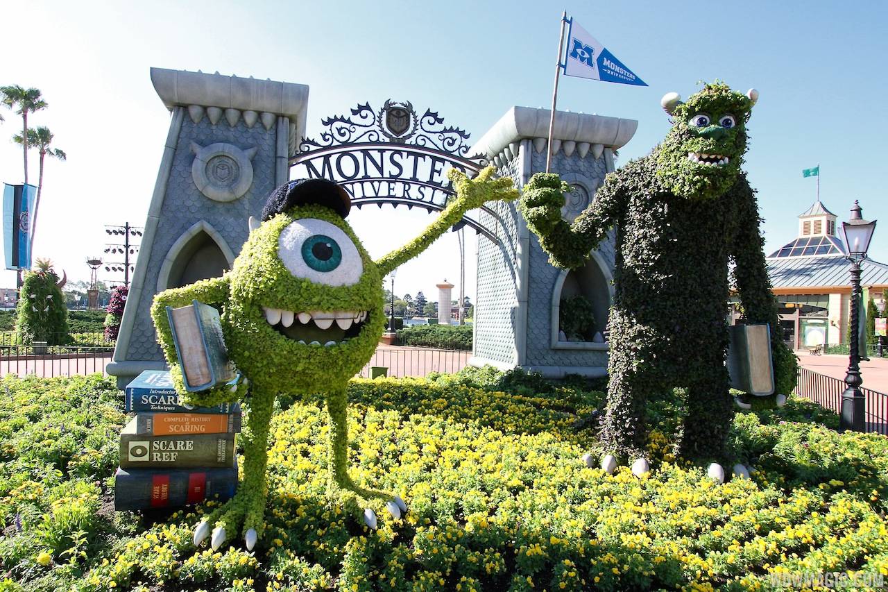 2013 Epcot Flower and Garden Festival - Monsters Inc University topiary