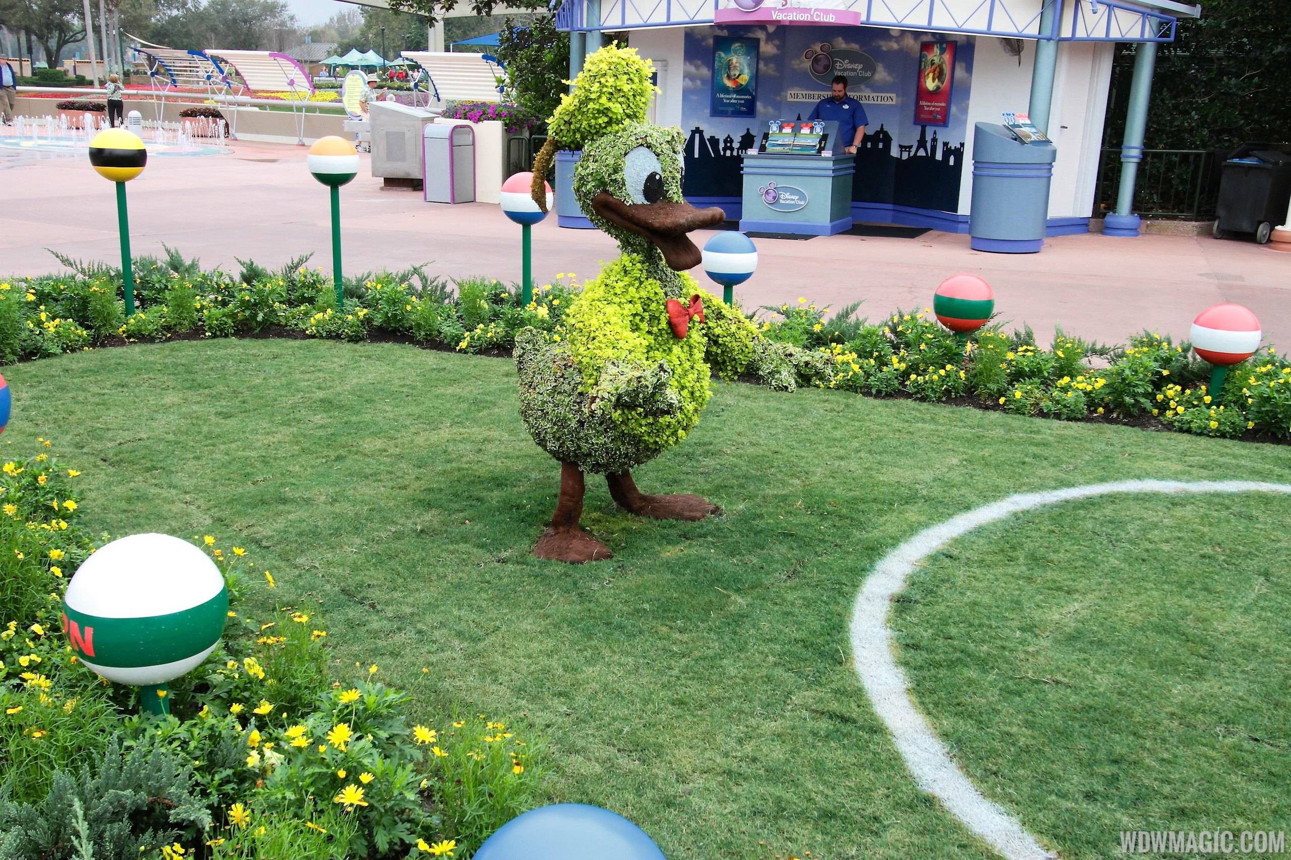 2014 Epcot Flower and Garden Festival - Donald Duck soccer topiary