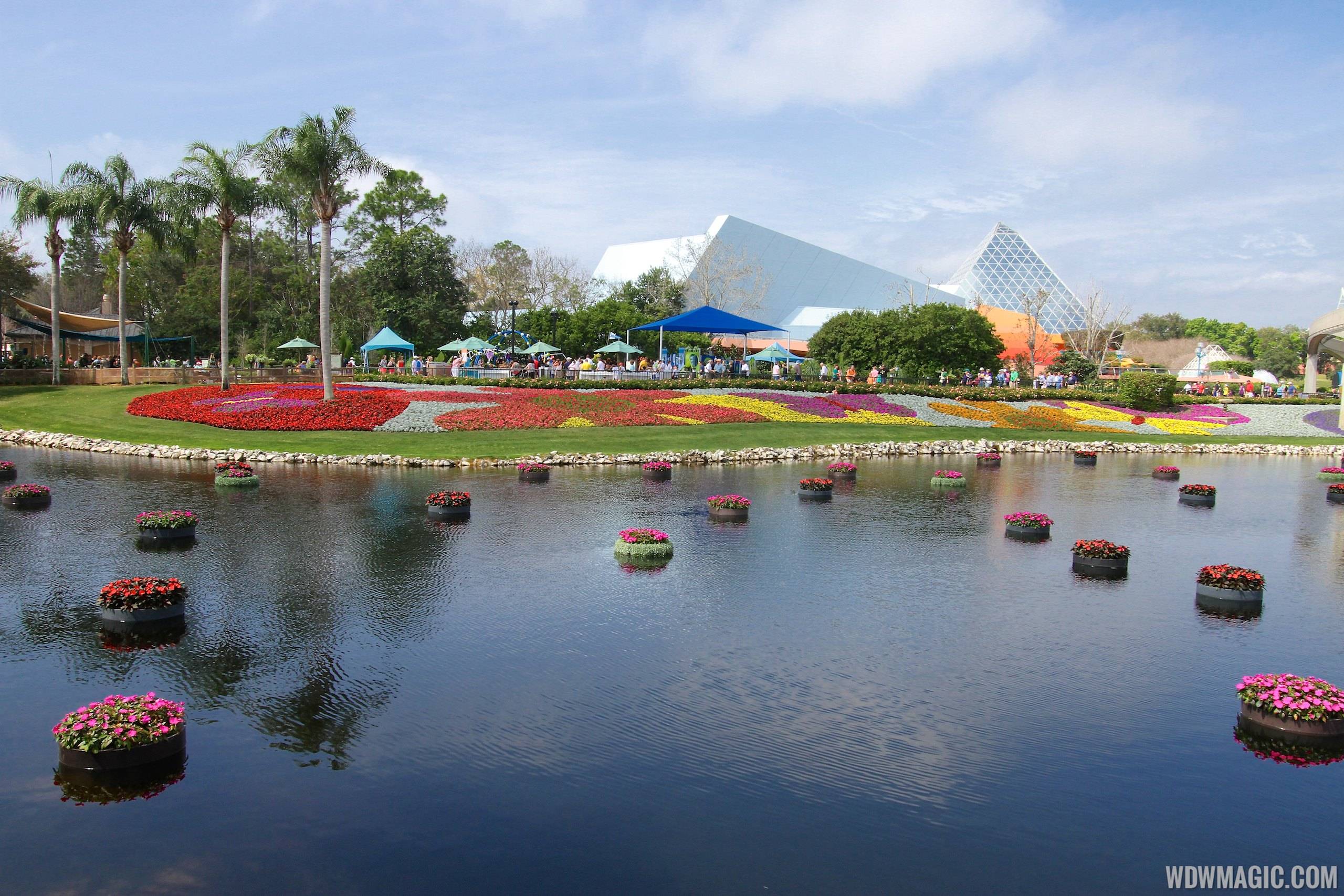 2014 Epcot Flower and Garden Festival - Future World floating gardens